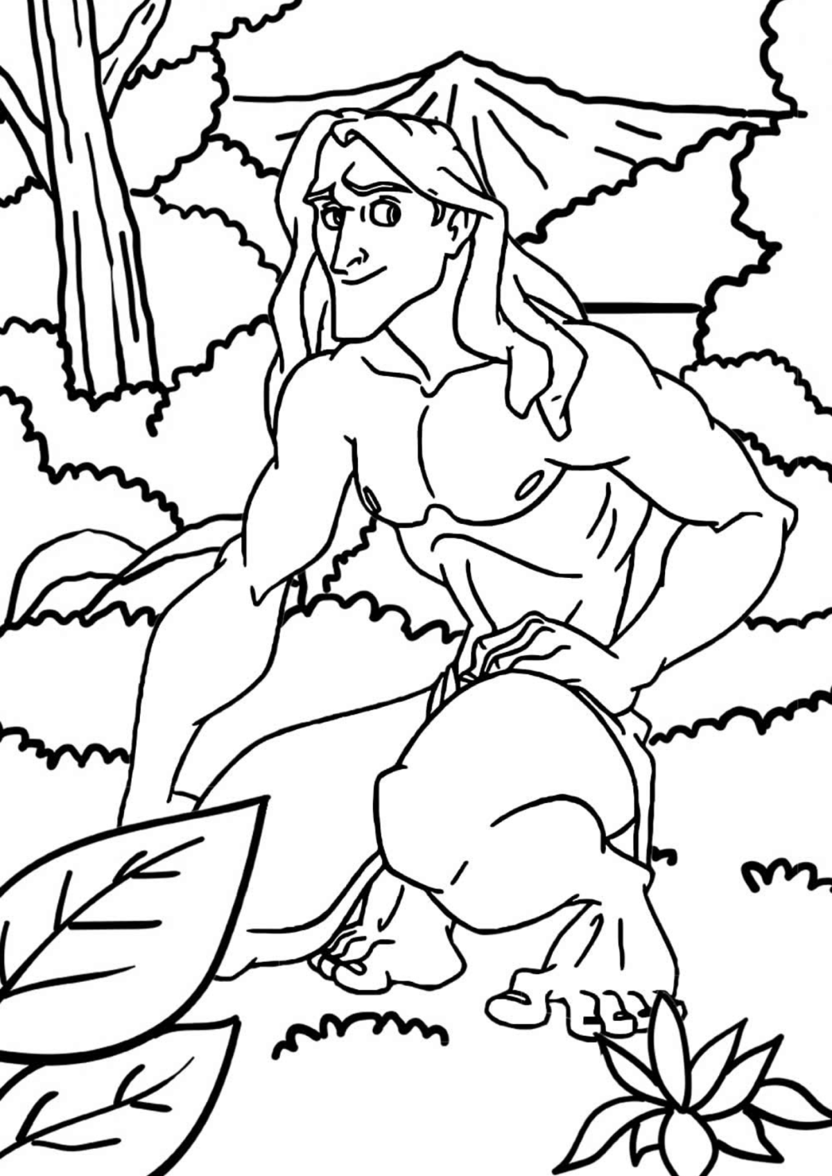 Desenho para Colorir Tarzan