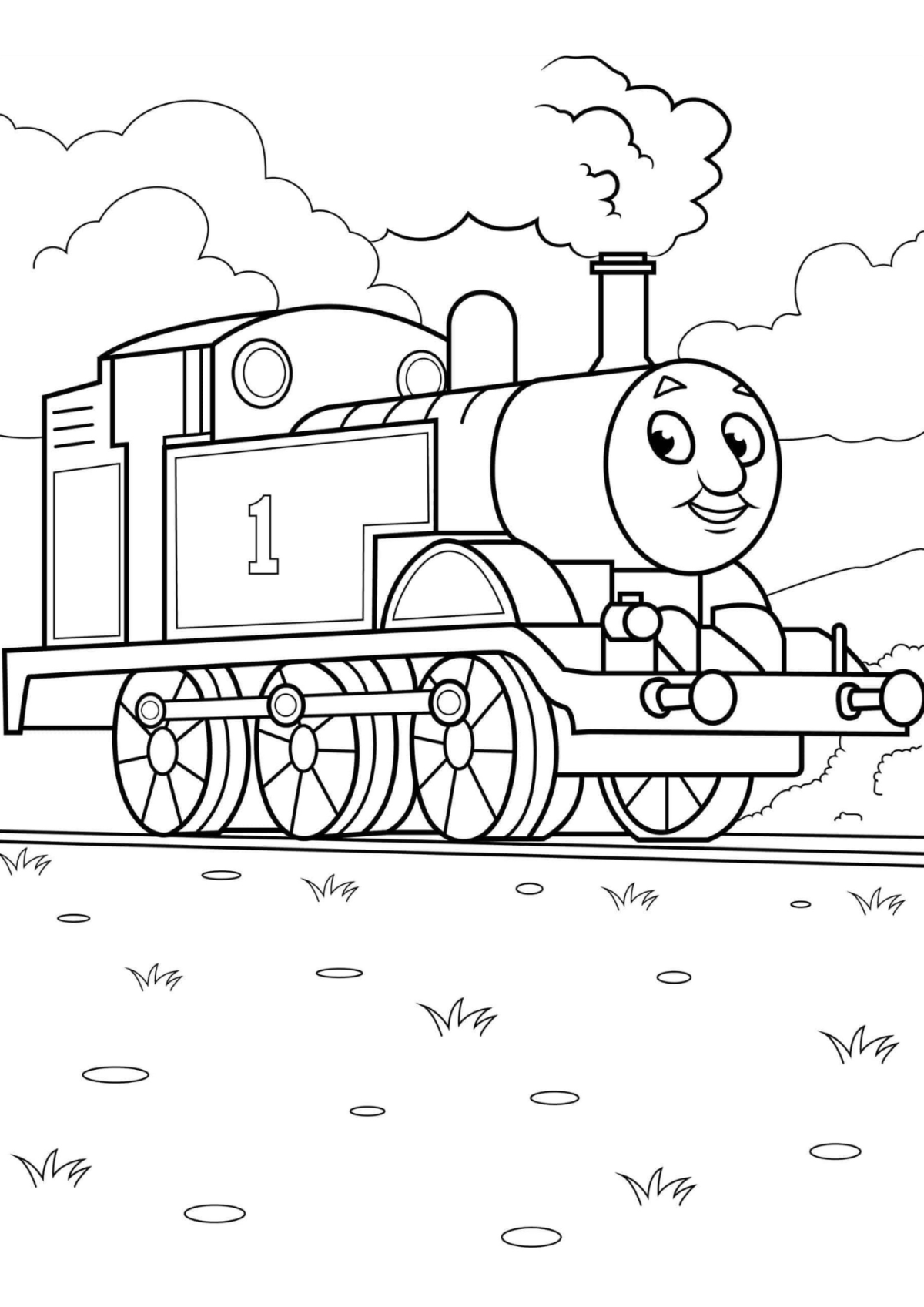 Desenho para Colorir Thomas e seus Amigos