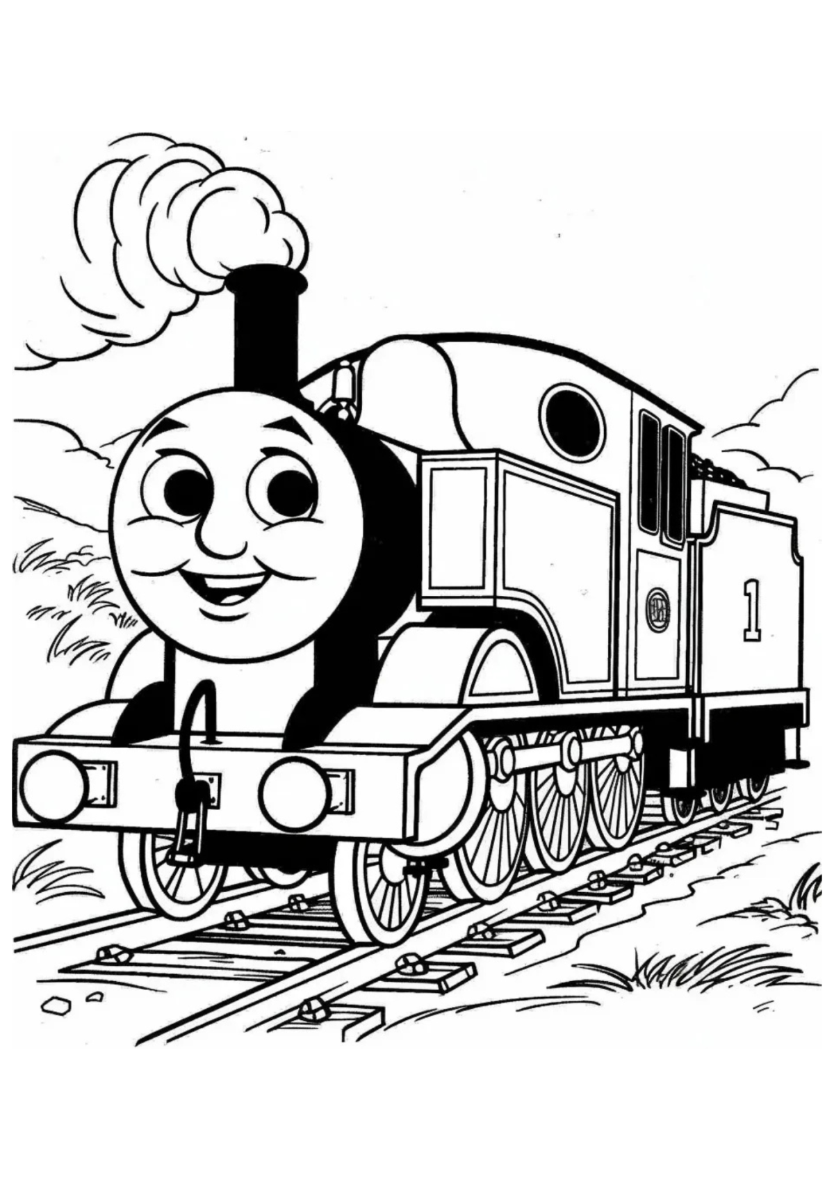 Desenho para Colorir Thomas e seus Amigos