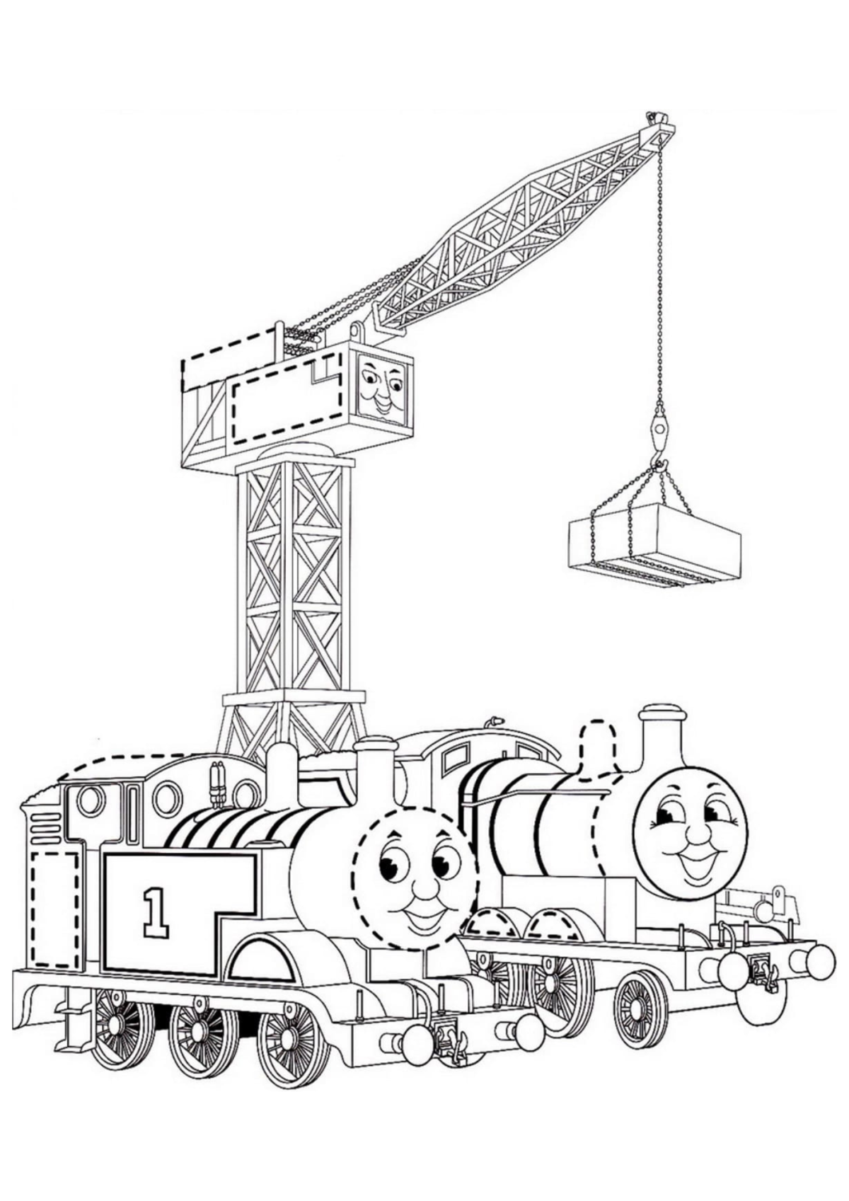 Desenho para Colorir Thomas e seus Amigos