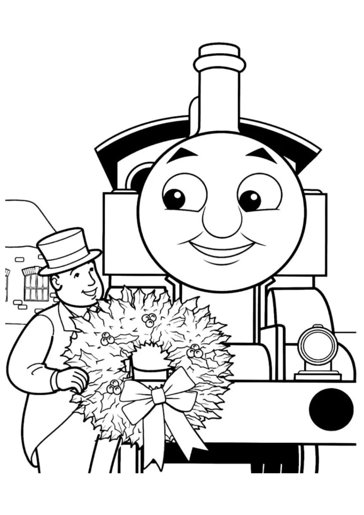 Desenho para Colorir Thomas e seus Amigos