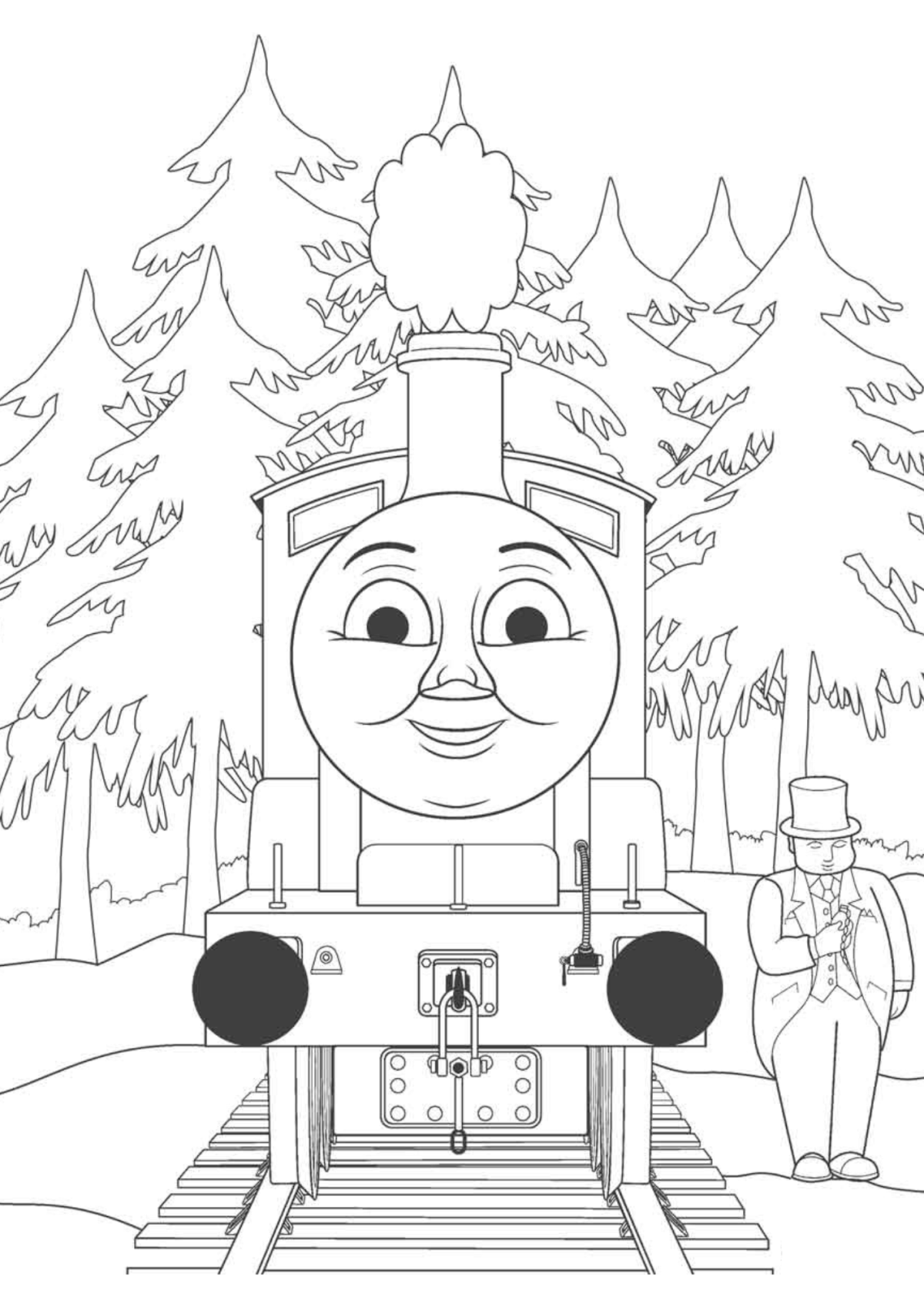 Desenho para Colorir Thomas e seus Amigos