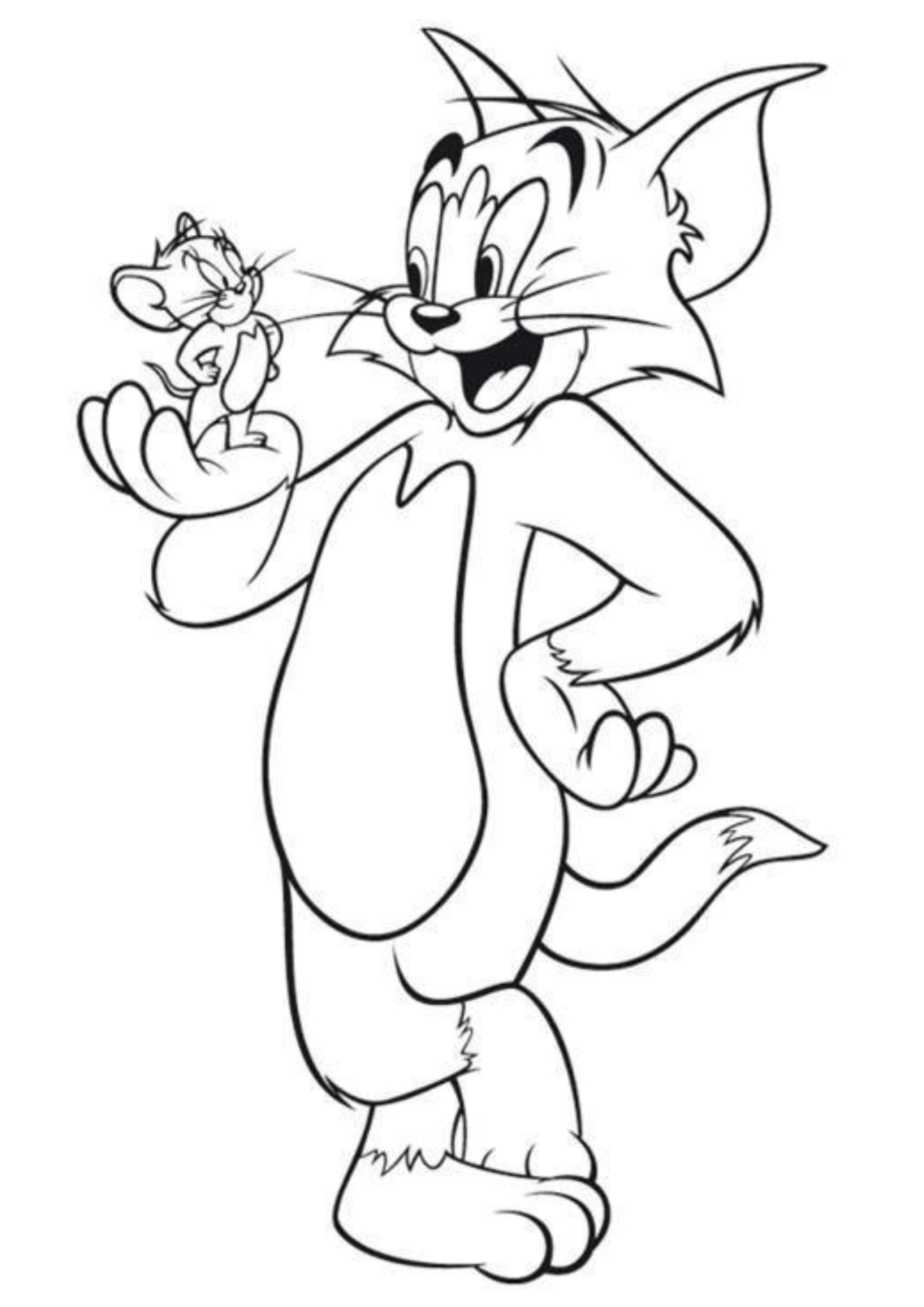 Desenho para Colorir Tom e Jerry