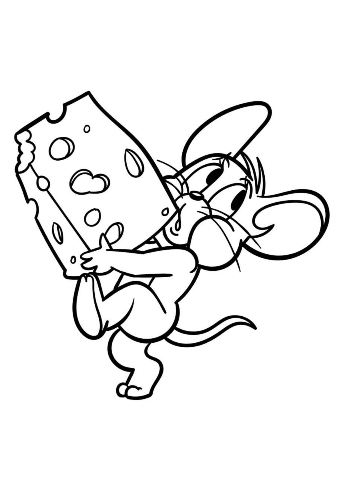 Desenho para Colorir Tom e Jerry