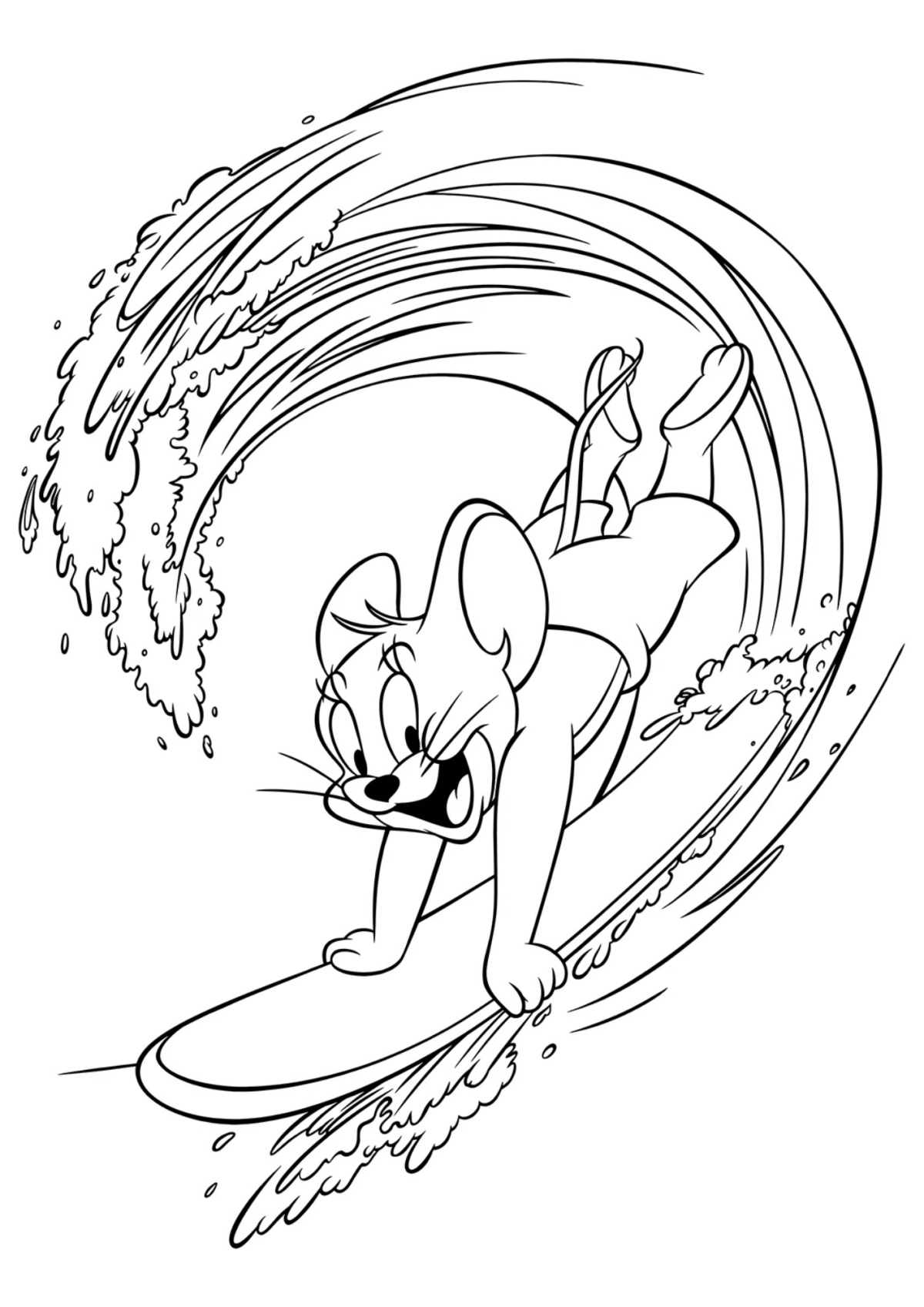 Desenho para Colorir Tom e Jerry
