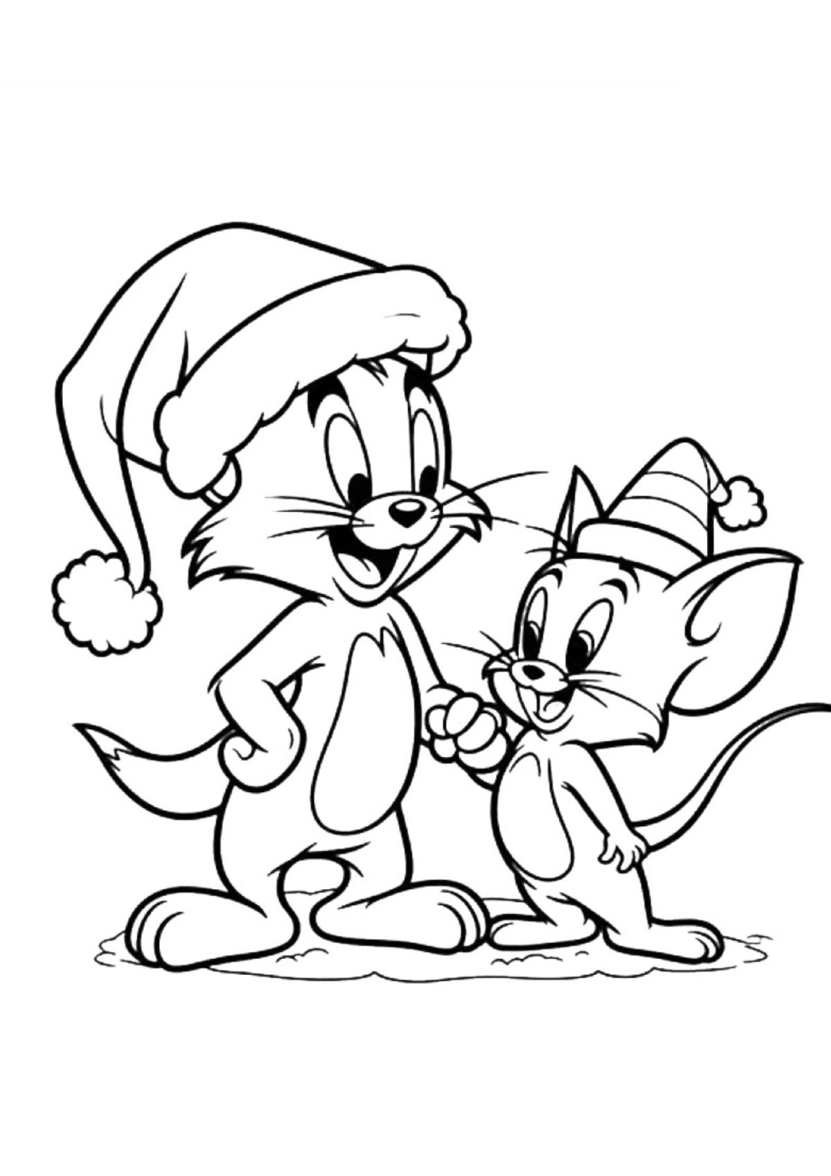 Desenho para Colorir Tom e Jerry
