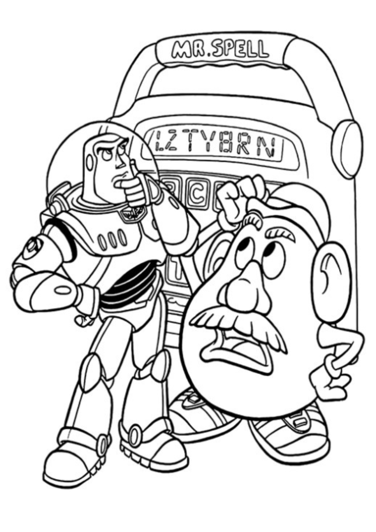 Desenho para Colorir Toy Story