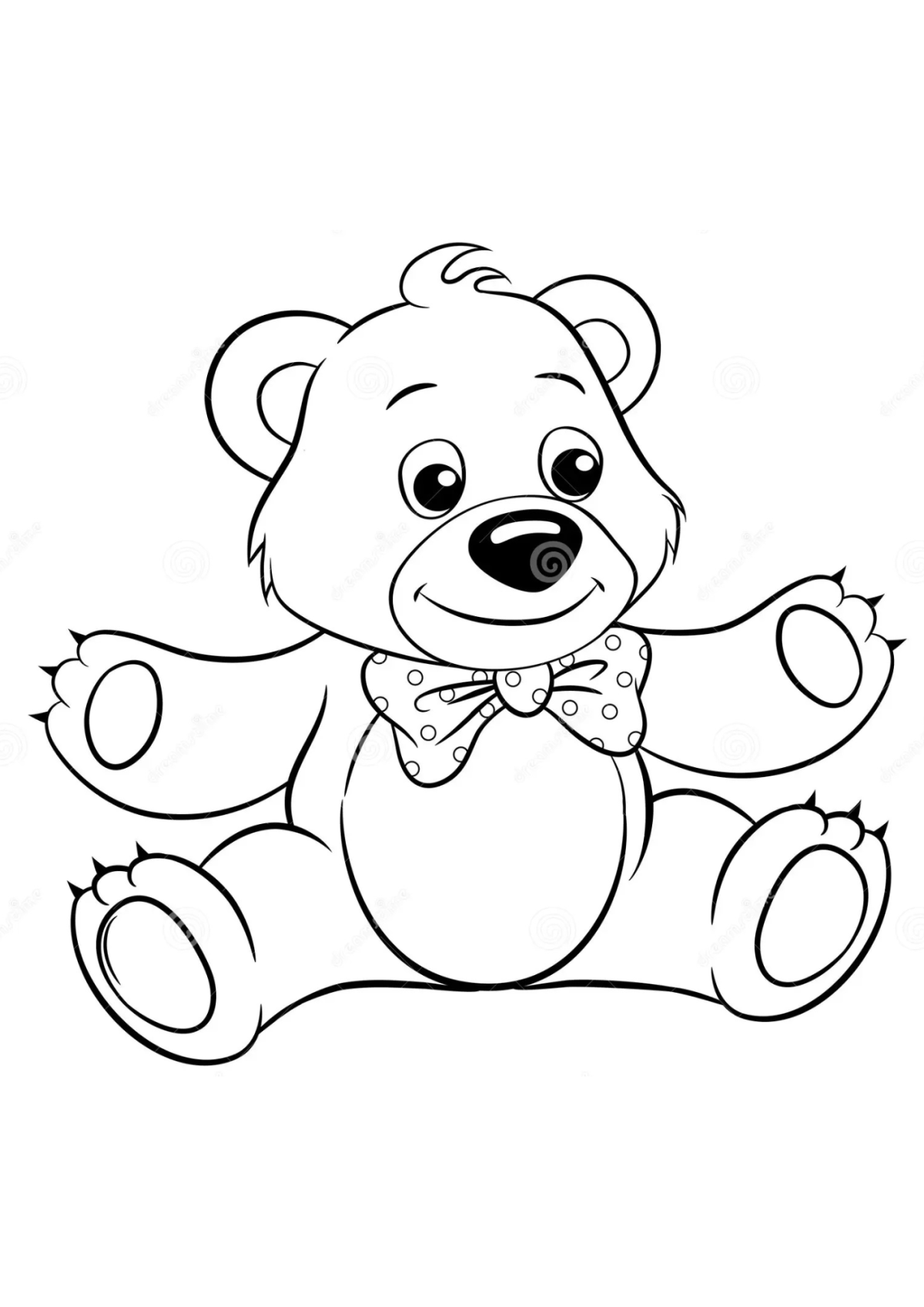 Desenho para Colorir Urso