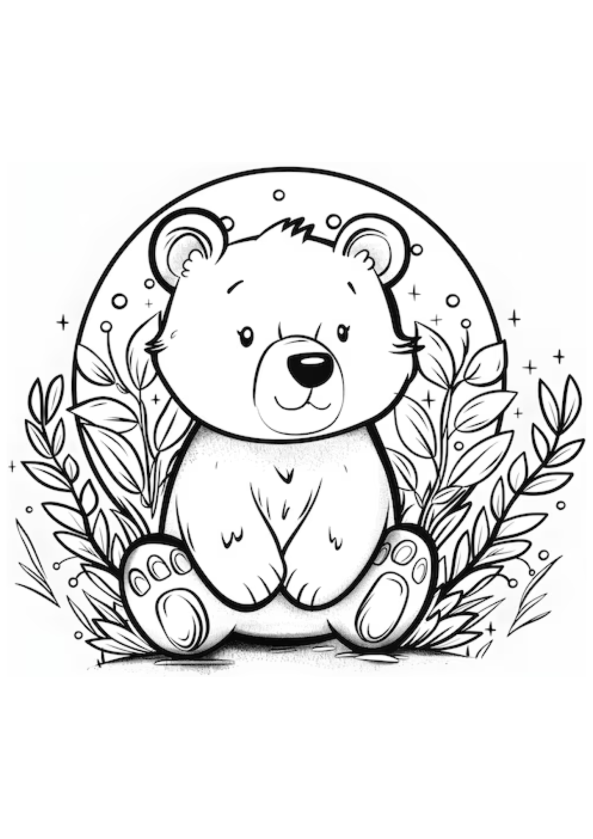 Desenho para Colorir Urso