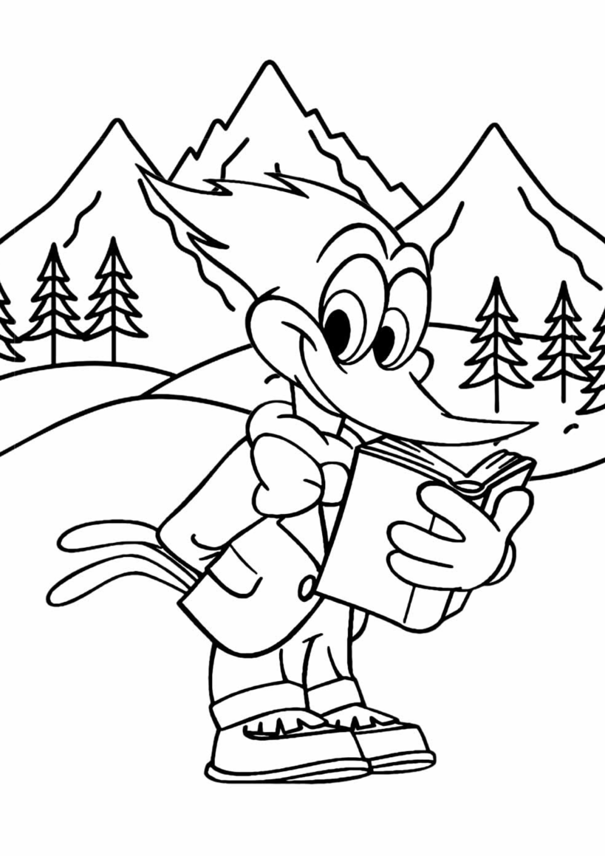 Desenhos para Colorir Pica-Pau