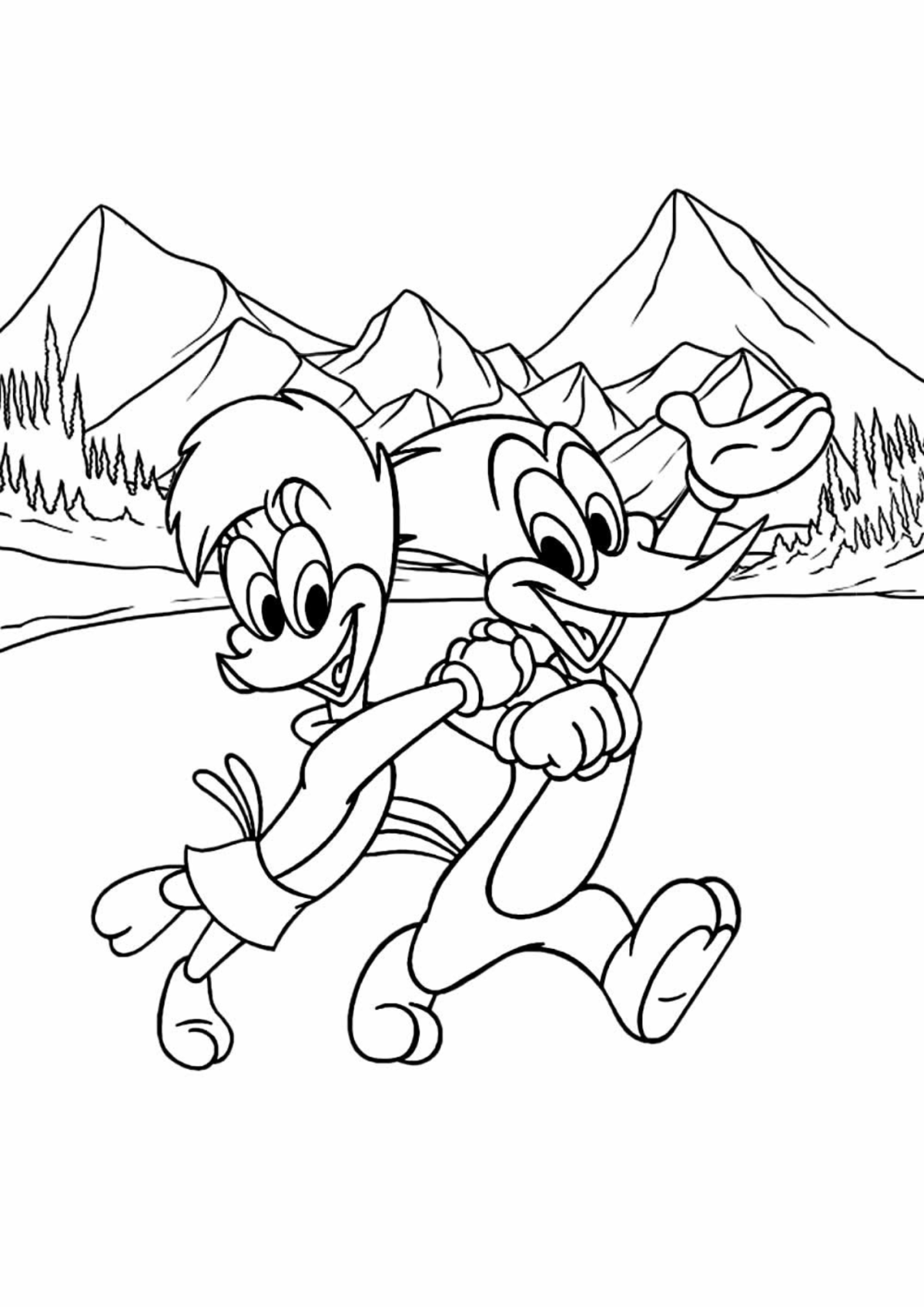 Desenhos para Colorir Pica-Pau