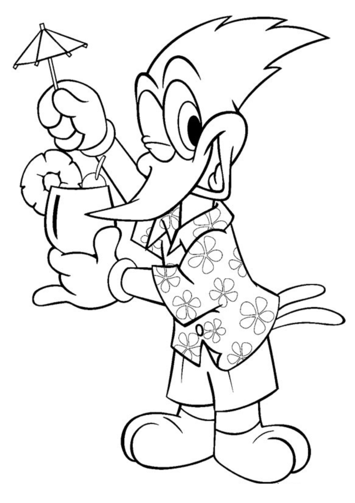 Desenhos para Colorir Pica-Pau