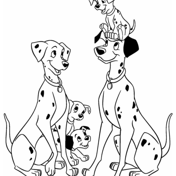 Desenho para Colorir 101 Dálmatas