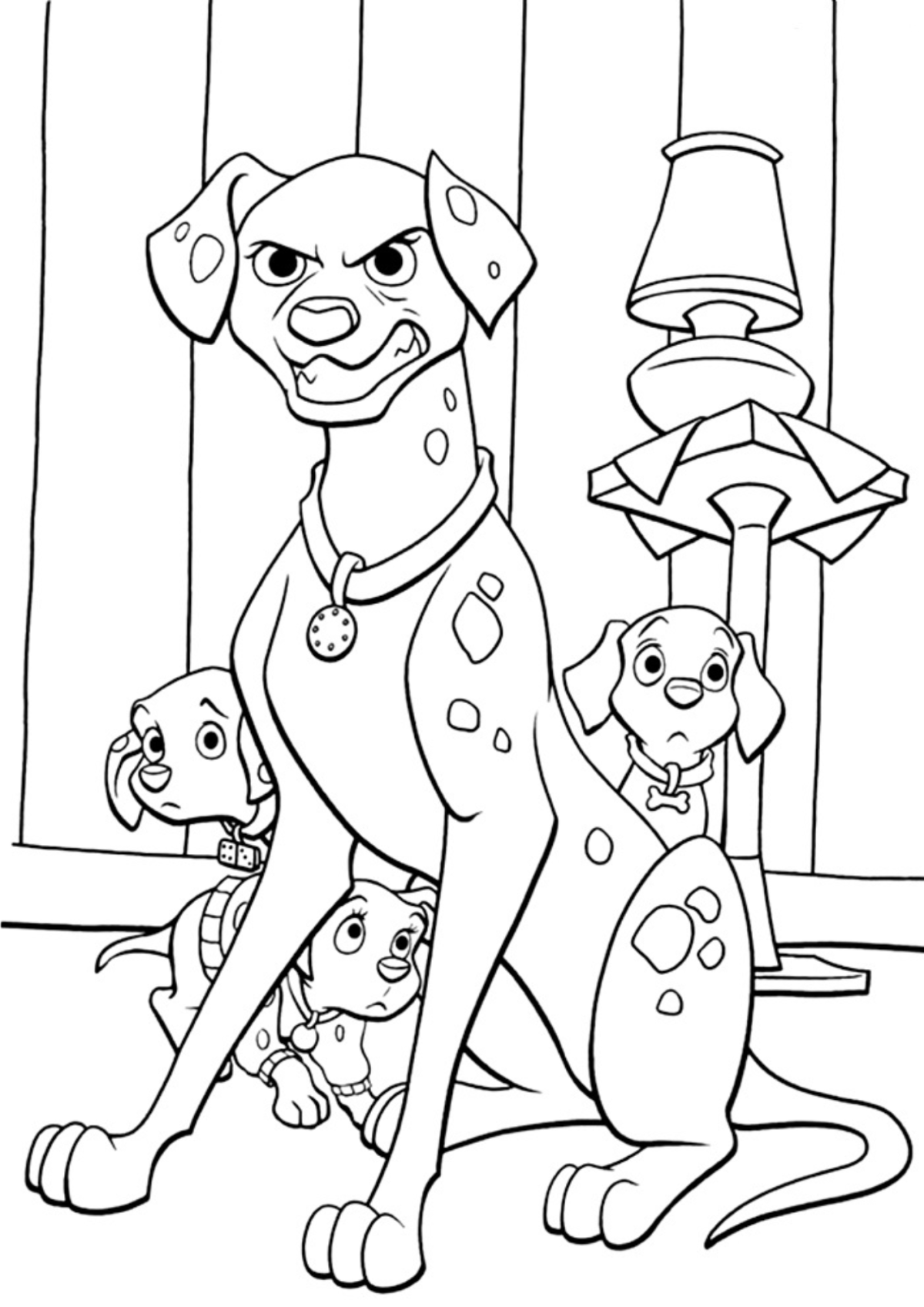 Desenho para Colorir 101 Dálmatas