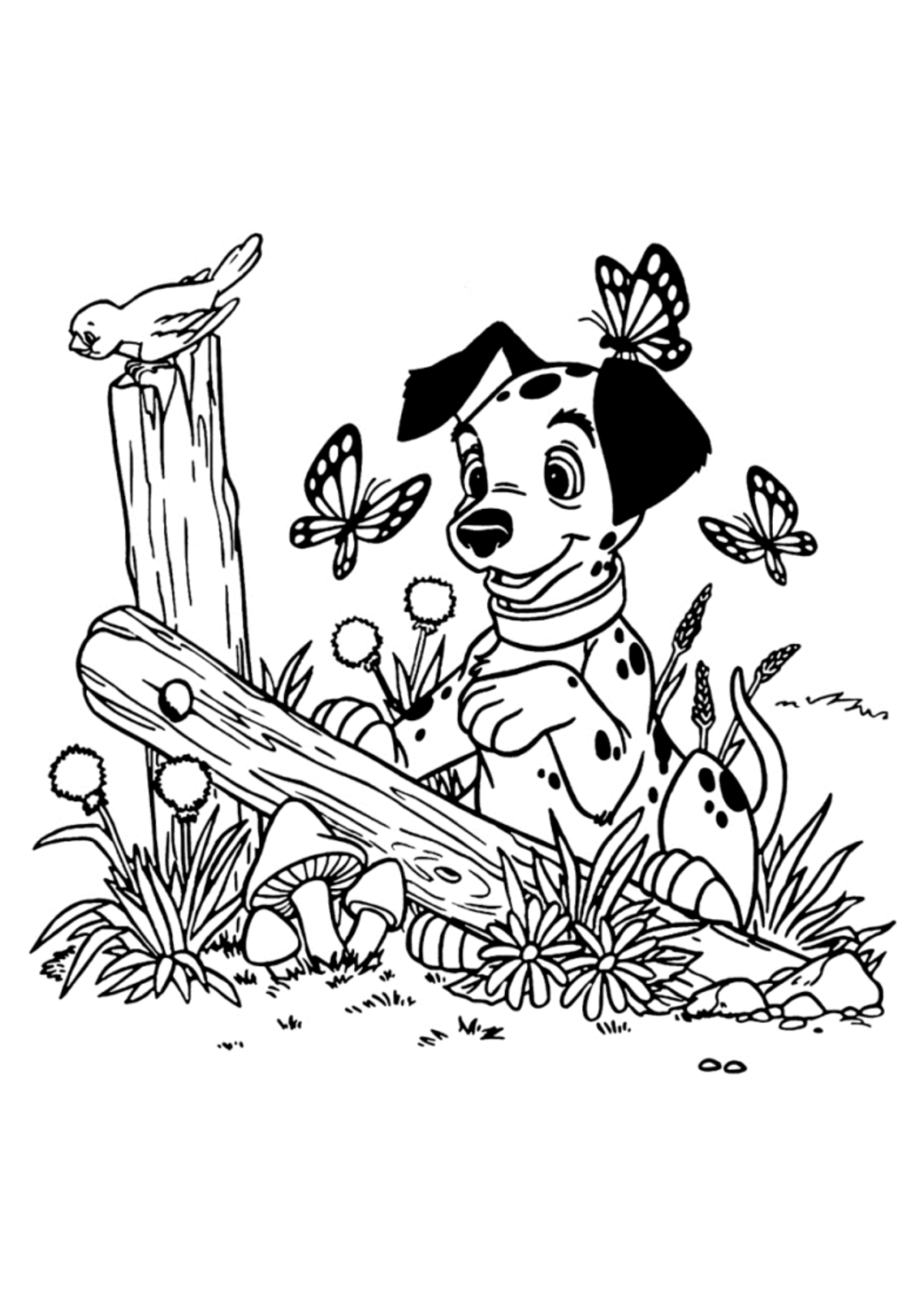 Desenho para Colorir 101 Dálmatas