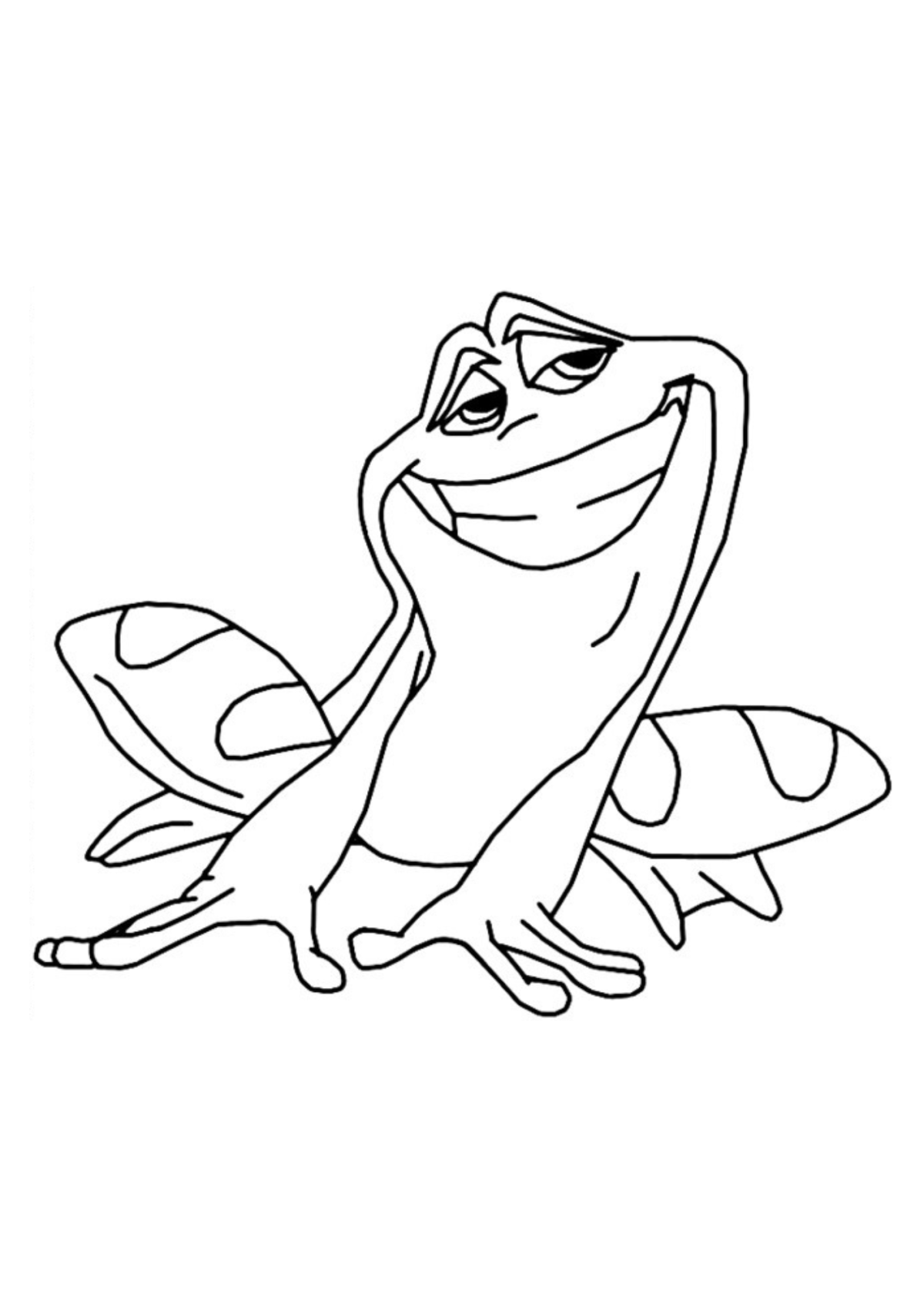 Desenho para Colorir A Princesa e o Sapo