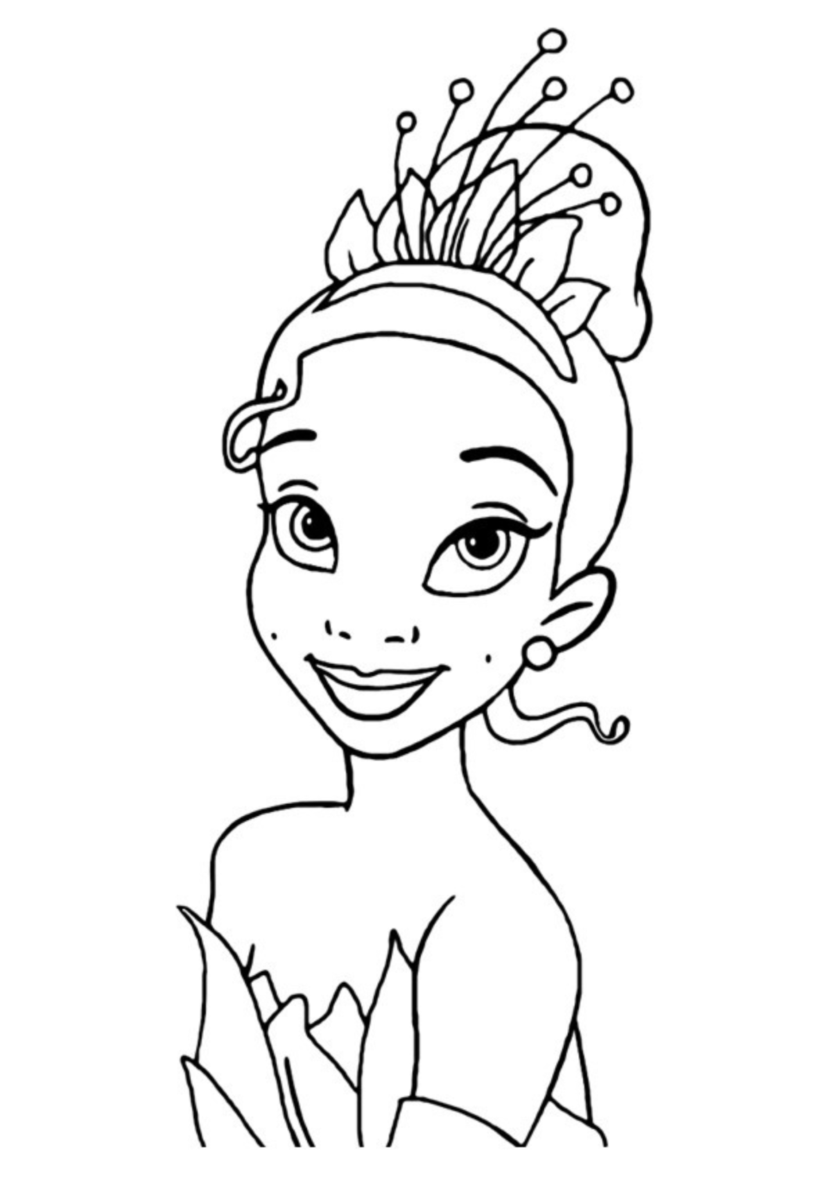 Desenho para Colorir A Princesa e o Sapo