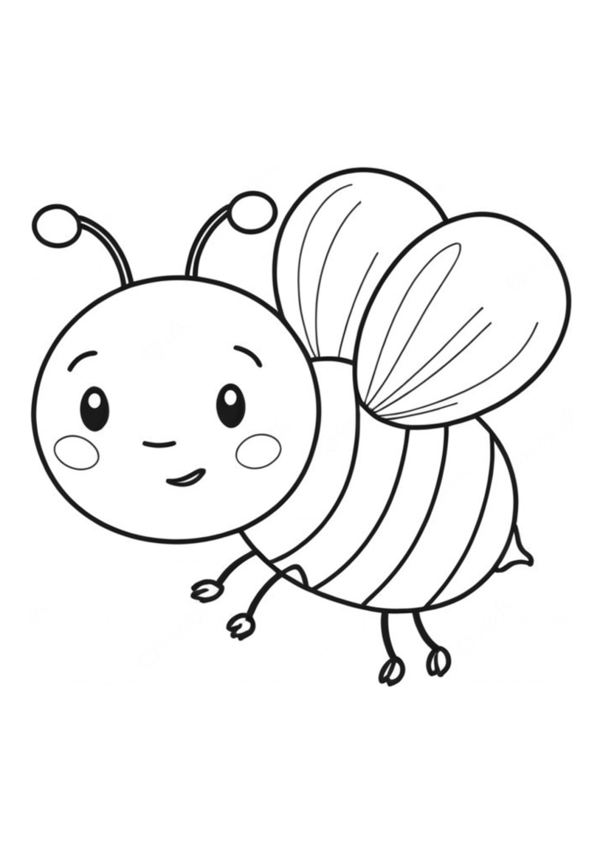 Desenho para Colorir Abelha