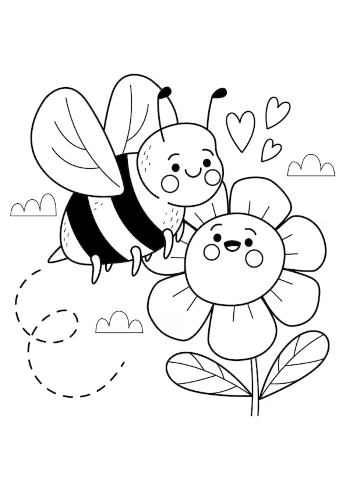 Desenho para Colorir Abelha