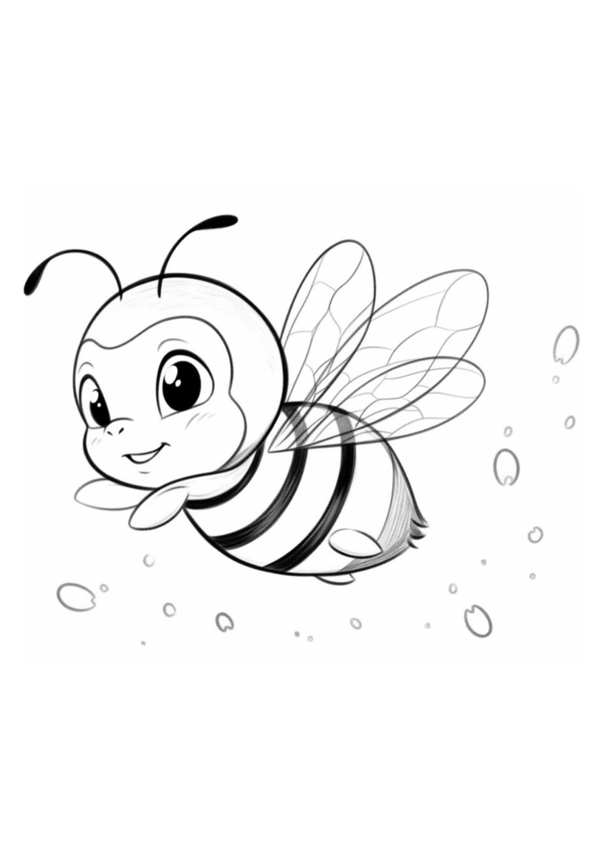 Desenho para Colorir Abelha
