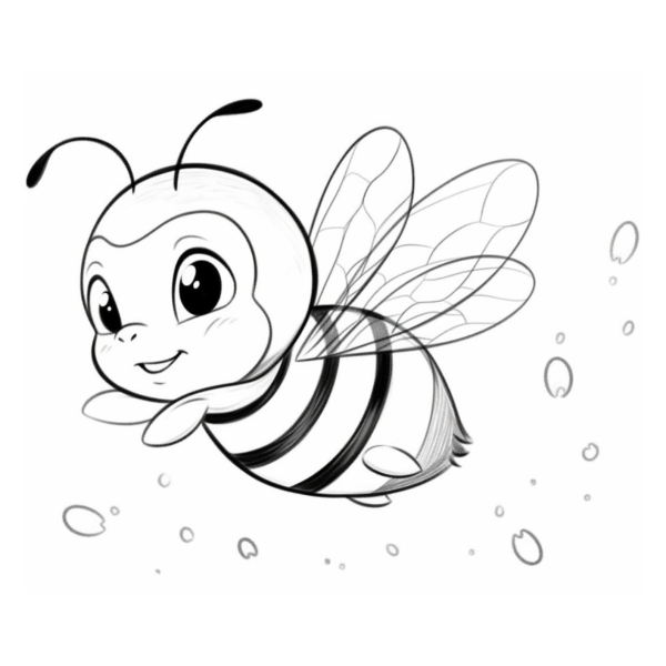 Desenho para Colorir Abelha