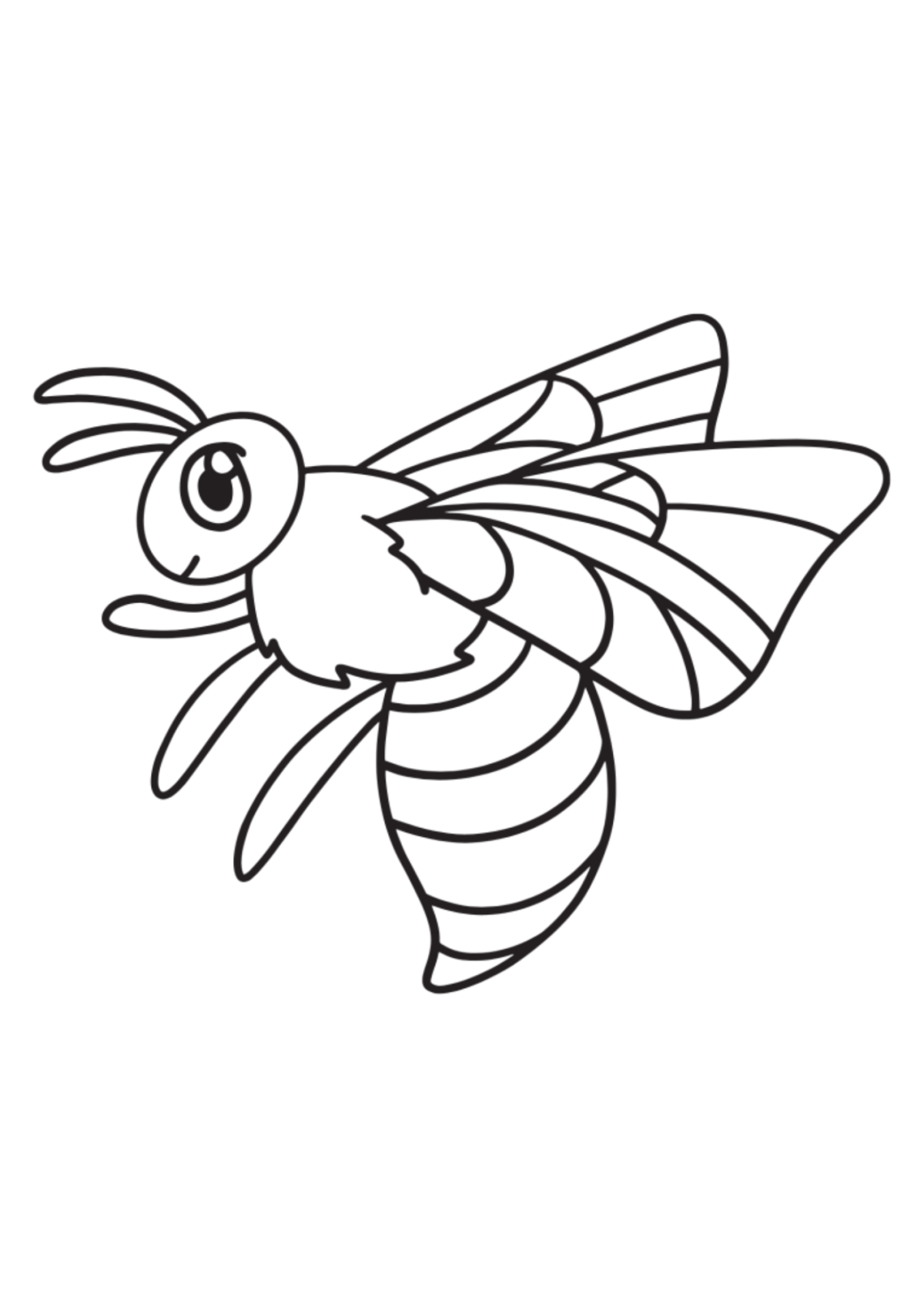 Desenho para Colorir Abelha