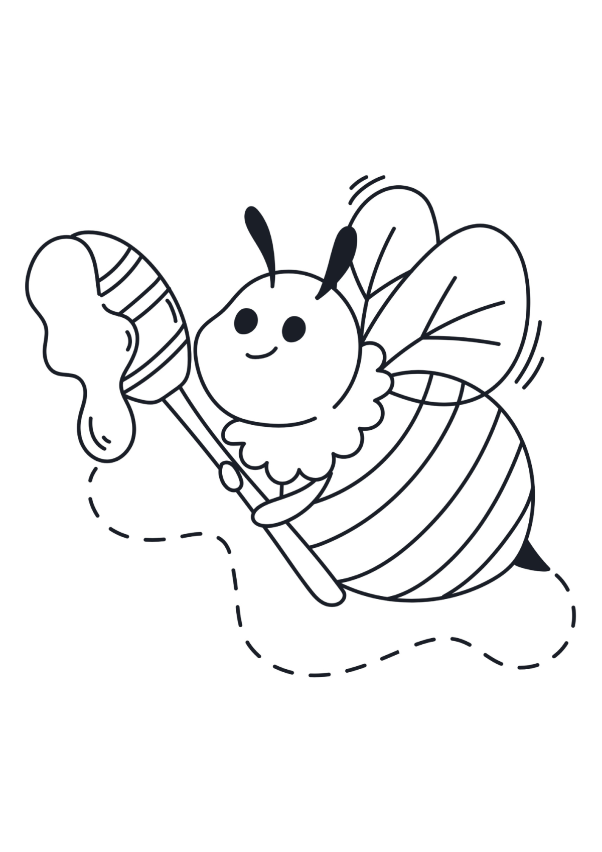 Desenho para Colorir Abelha