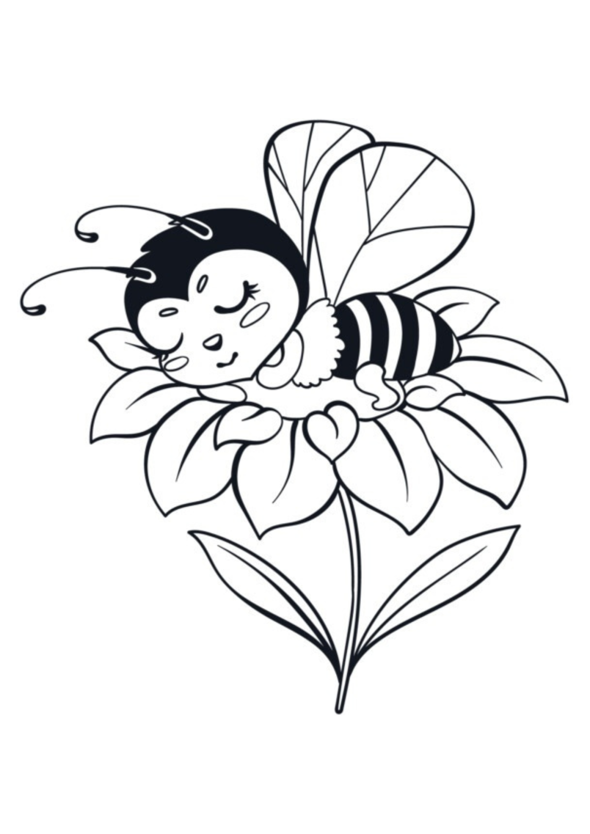 Desenho para Colorir Abelha