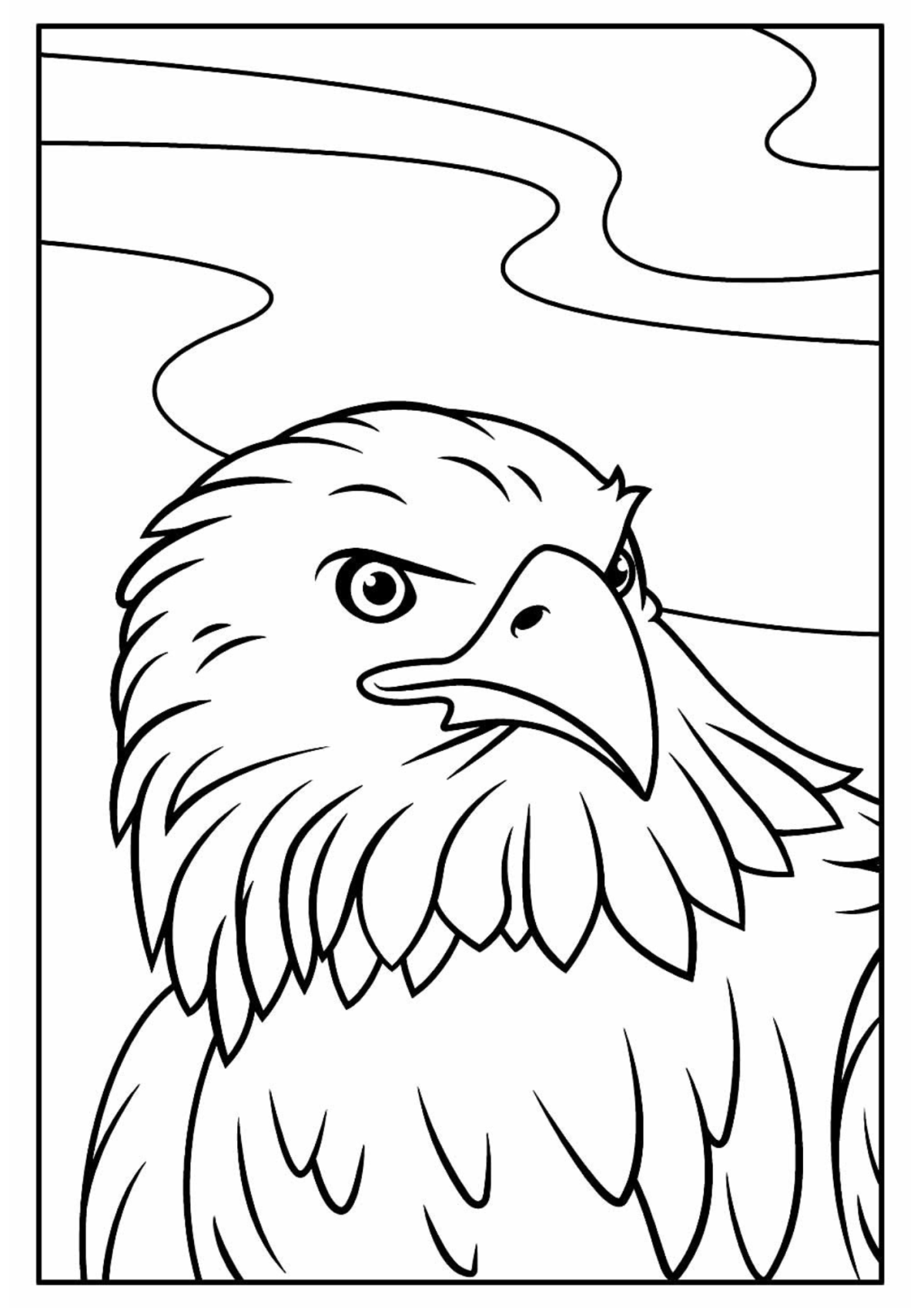Desenho para Colorir Águia