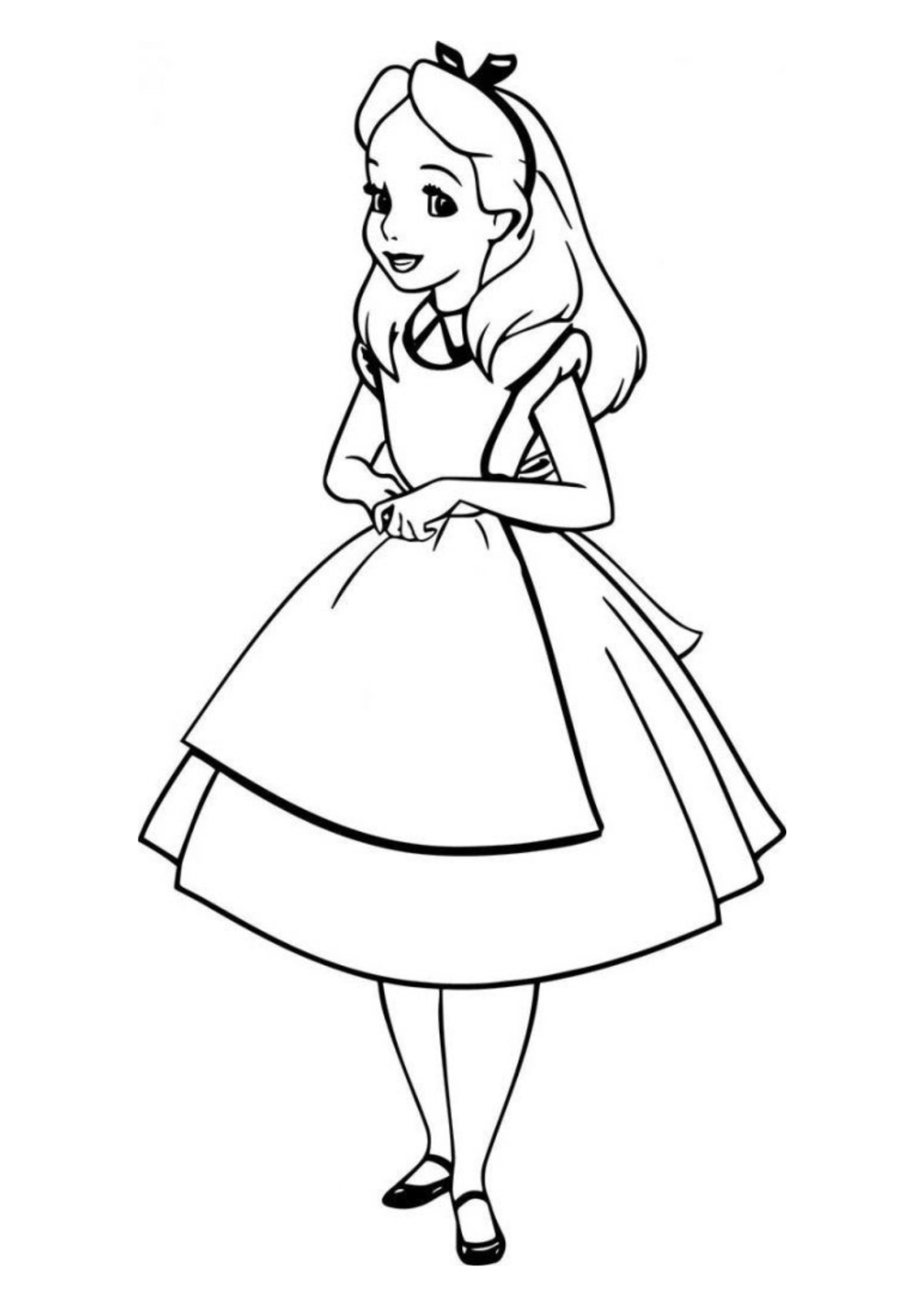Desenho para Colorir Alice no País das Maravilhas