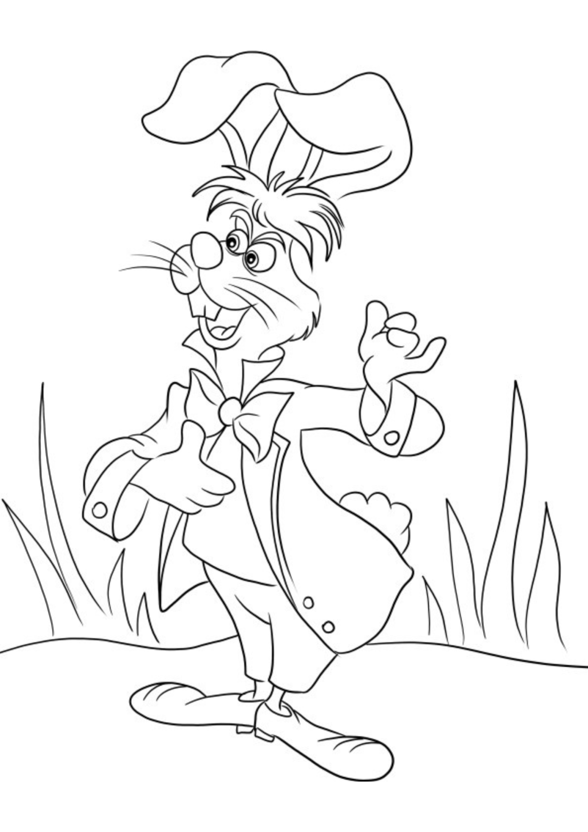 Desenho para Colorir Alice no País das Maravilhas