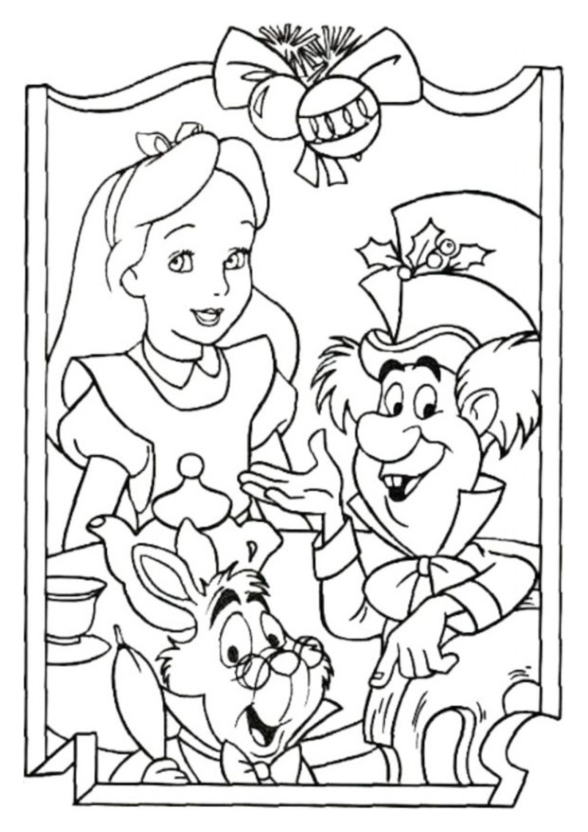 Desenho para Colorir Alice no País das Maravilhas