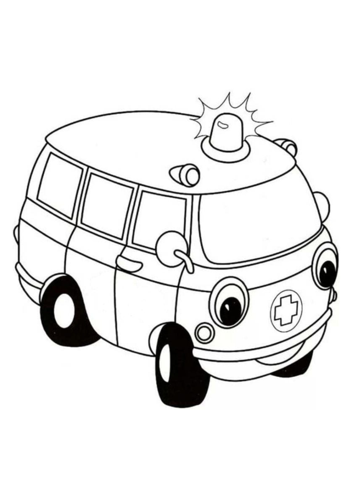 Desenho para Colorir Ambulância