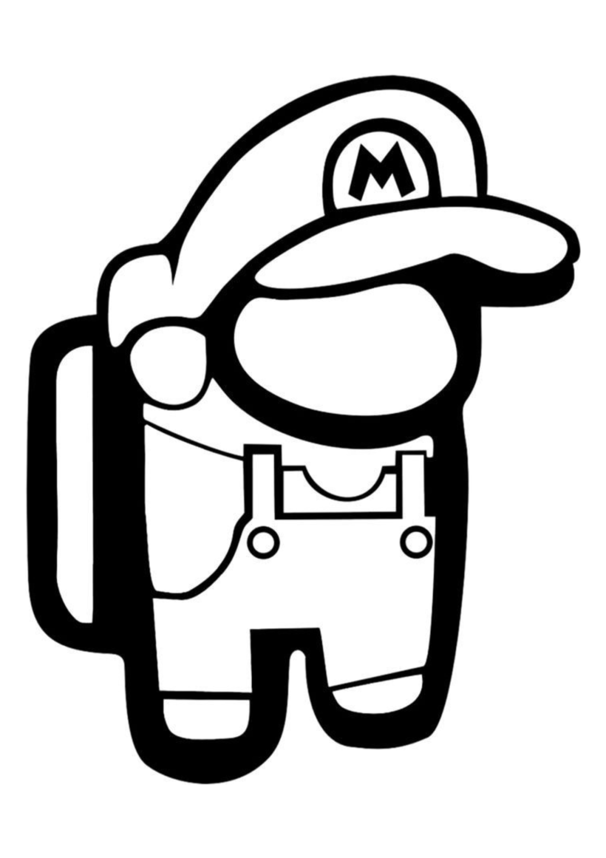 Desenho para Colorir Among Us