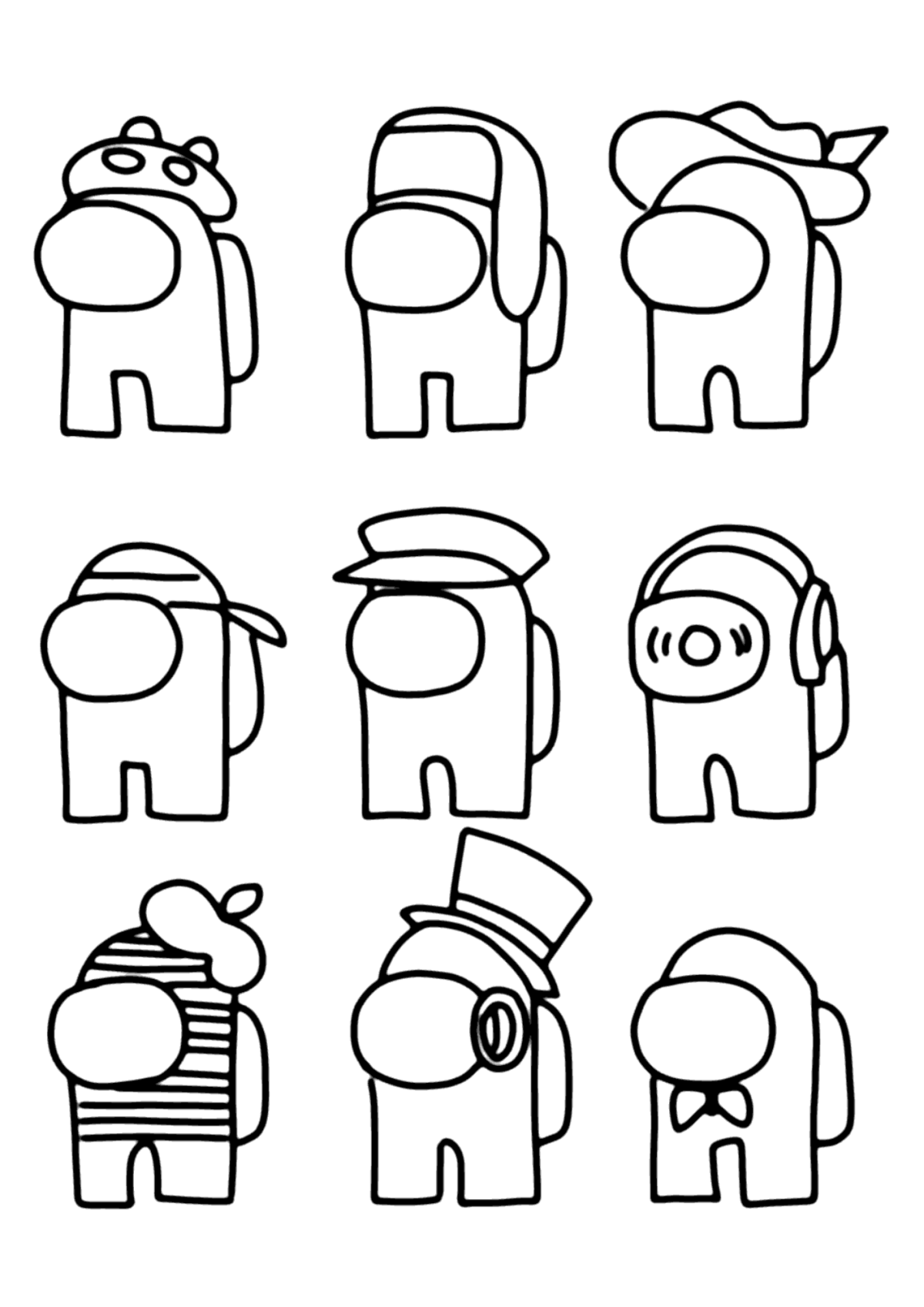 Desenho para Colorir Among Us