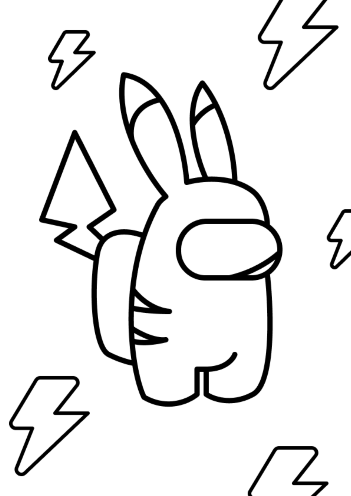 Desenho para Colorir Among Us