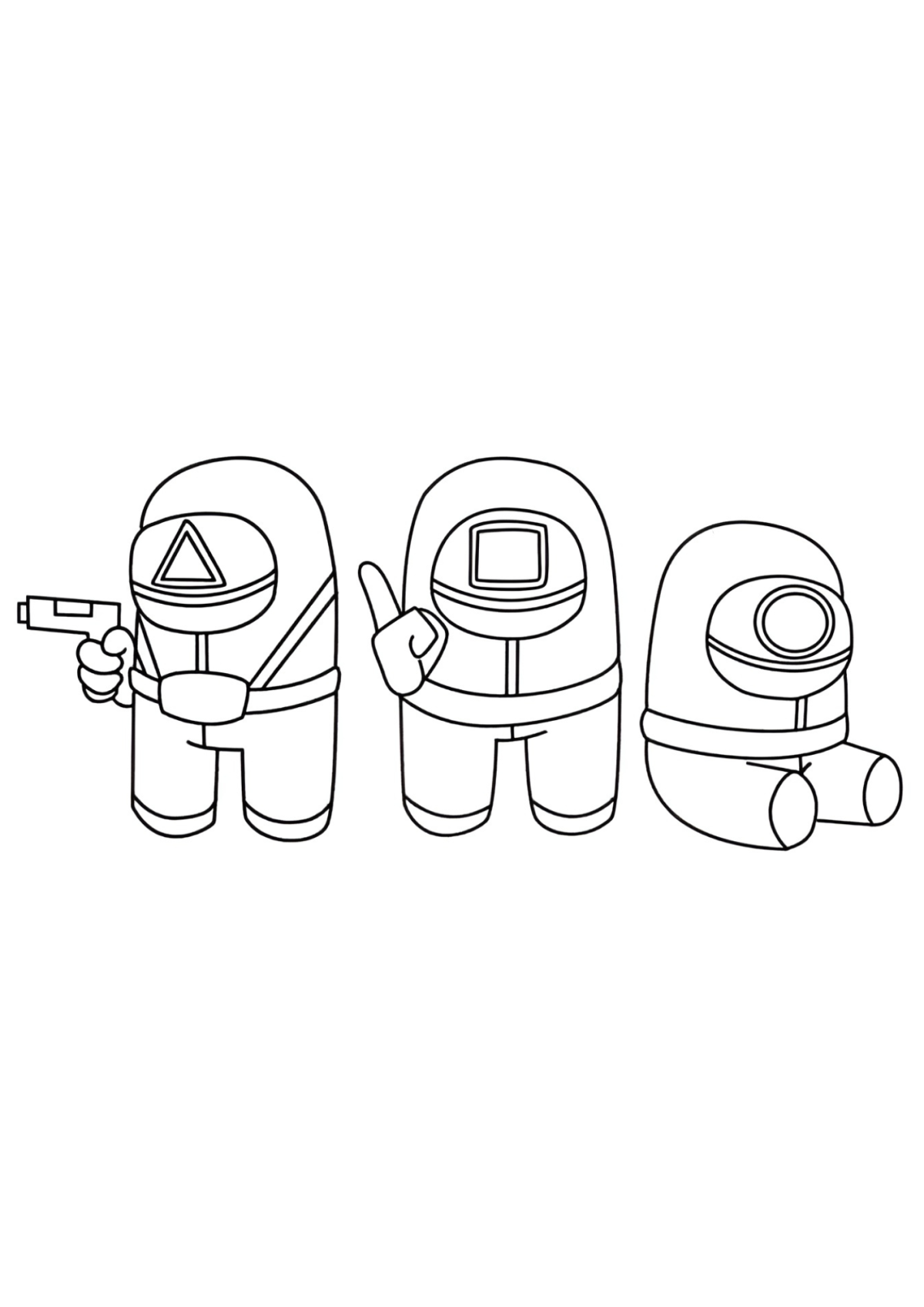 Desenho para Colorir Among Us
