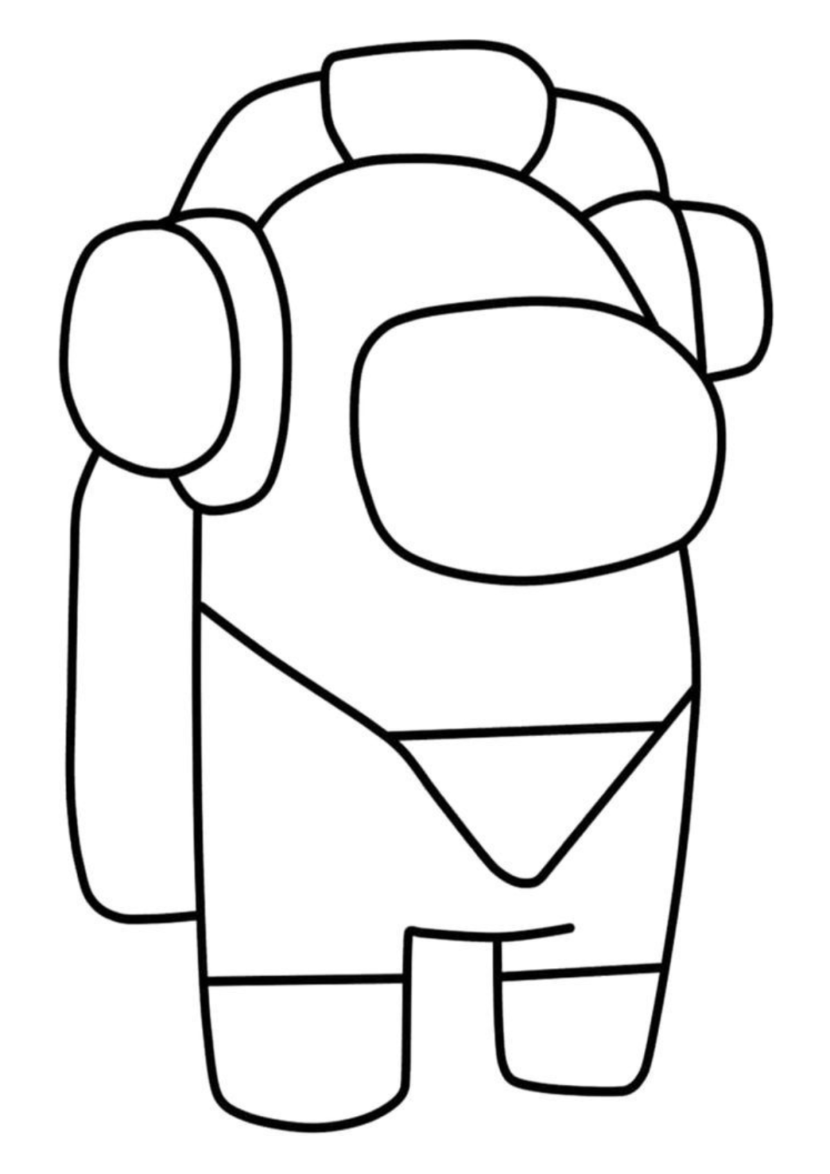 Desenho para Colorir Among Us