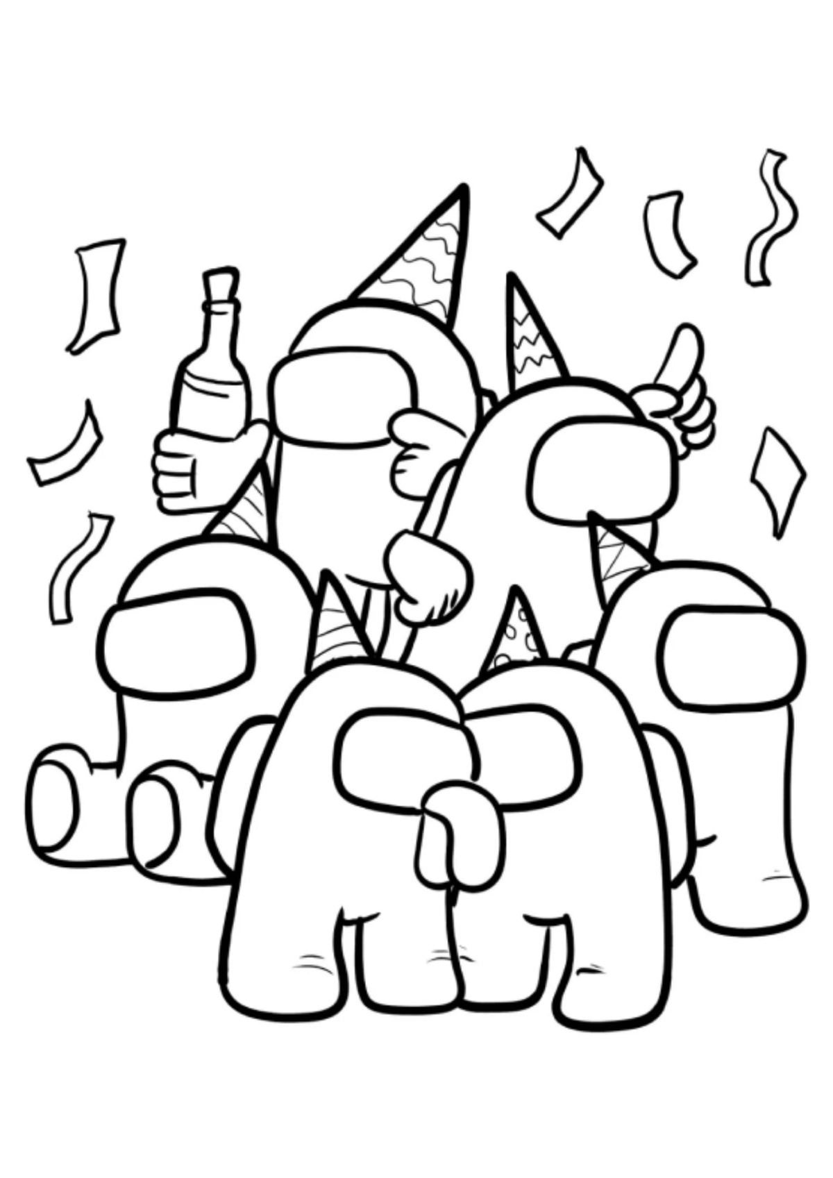 Desenho para Colorir Among Us
