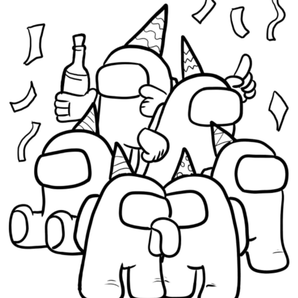 Desenho para Colorir Among Us