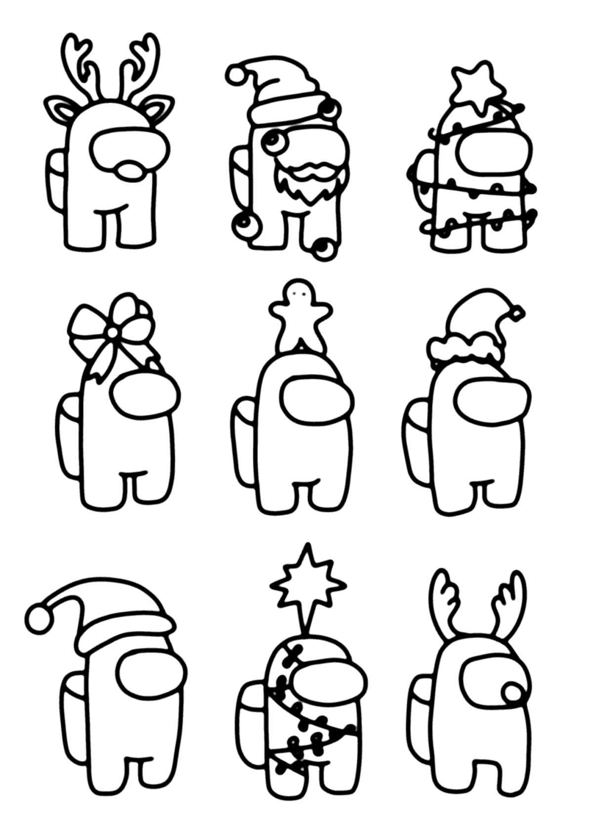Desenho para Colorir Among Us