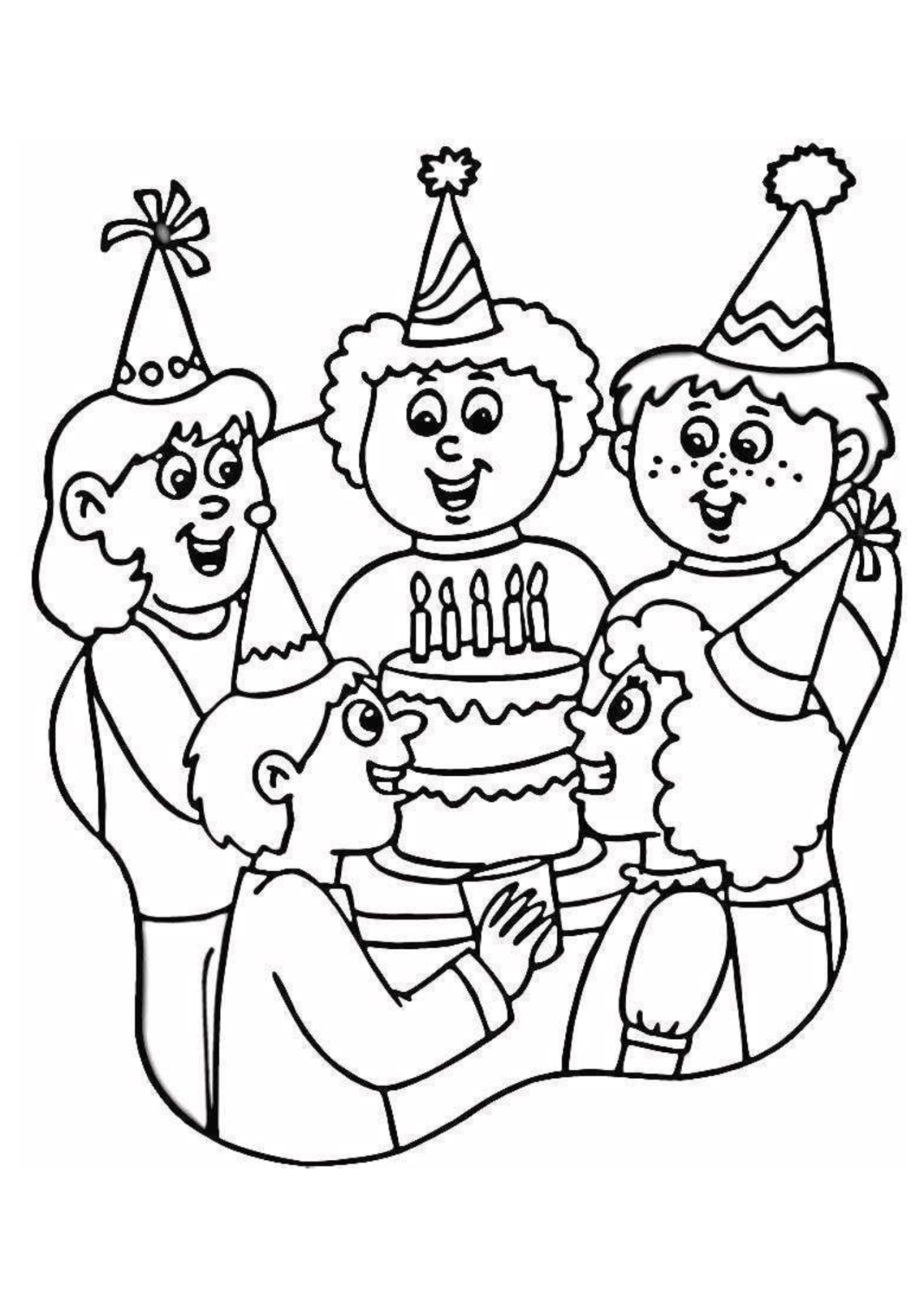 Desenho para Colorir Aniversário