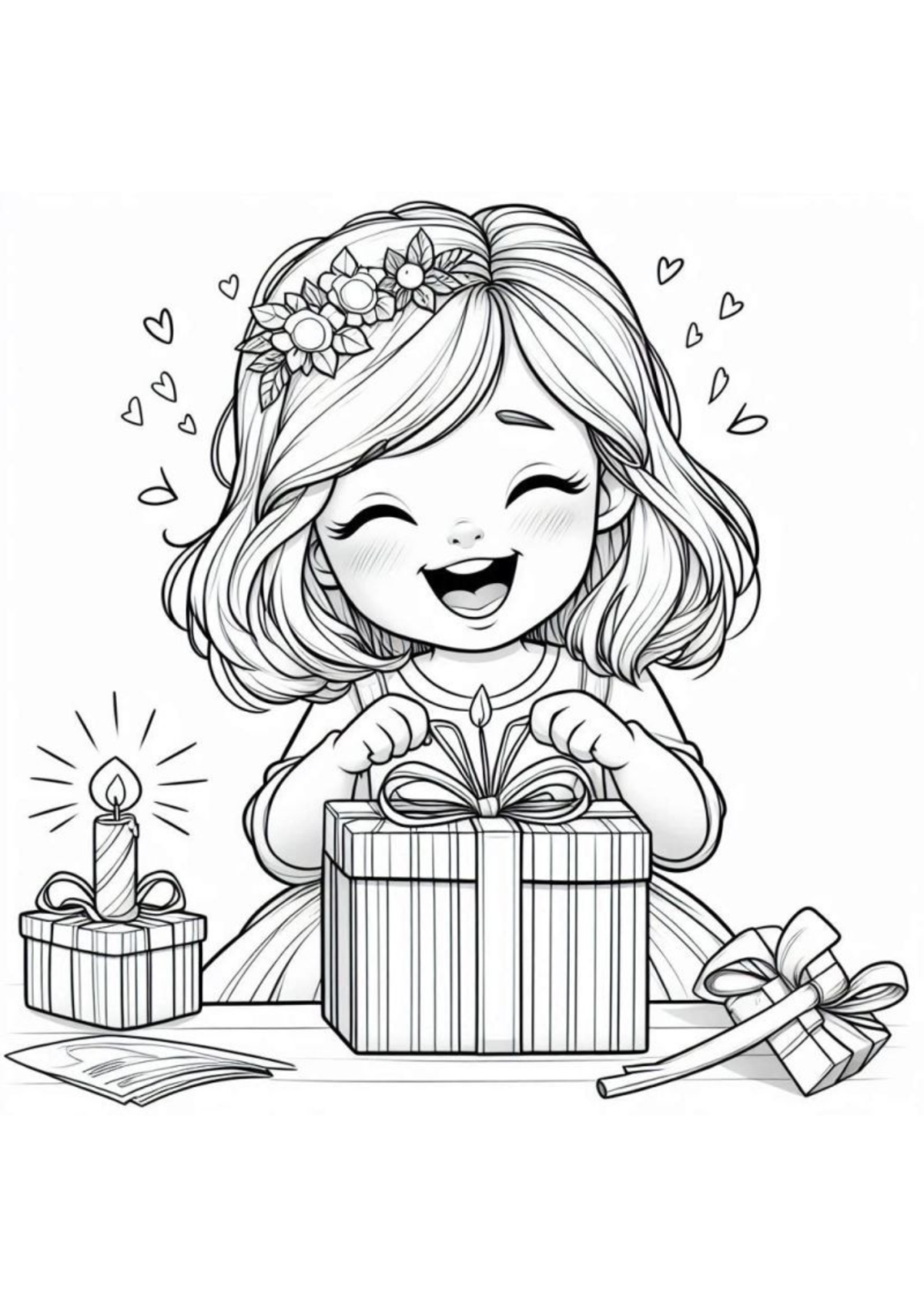 Desenho para Colorir Aniversário