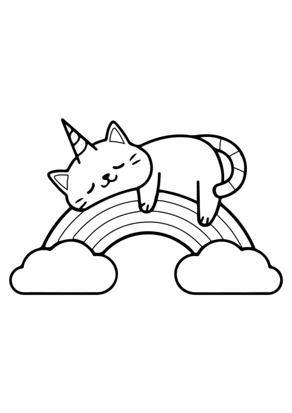 Desenho para Colorir Arco Íris