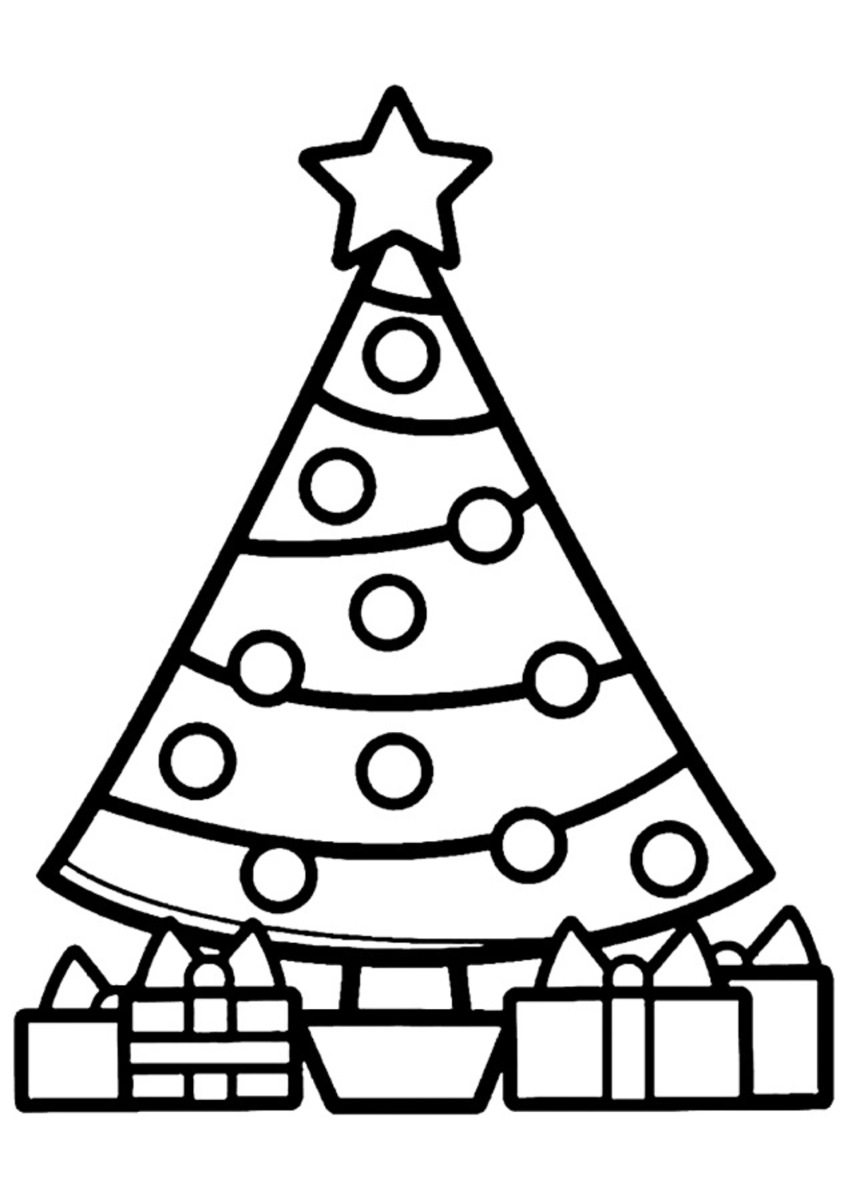 Desenho para Colorir Árvore de Natal