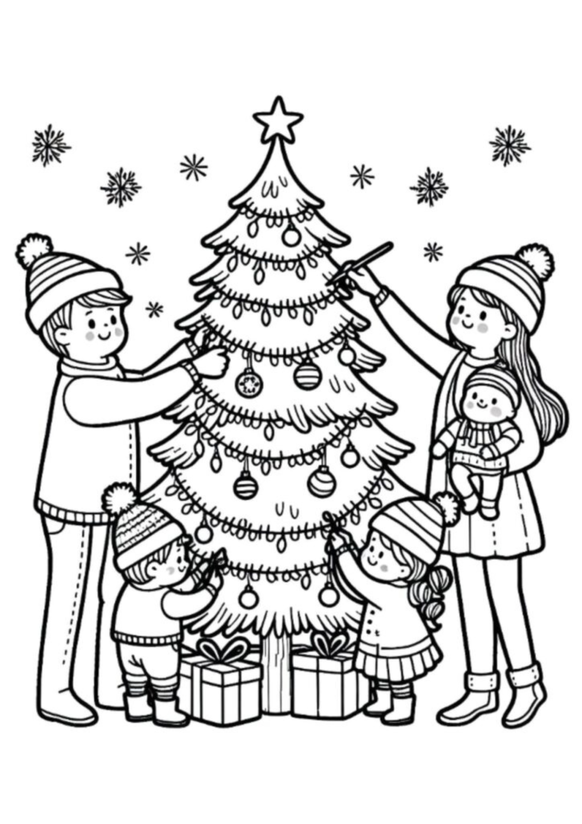 Desenho para Colorir Árvore de Natal