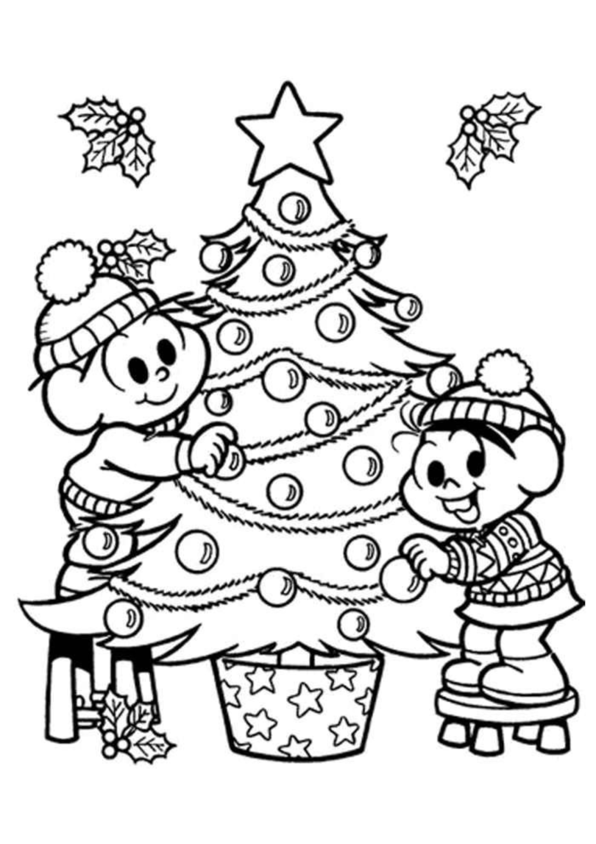 Desenho para Colorir Árvore de Natal