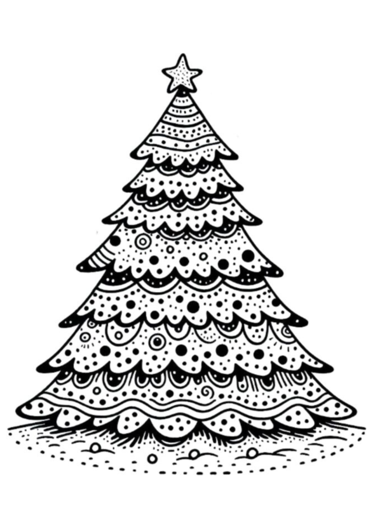 Desenho para Colorir Árvore de Natal