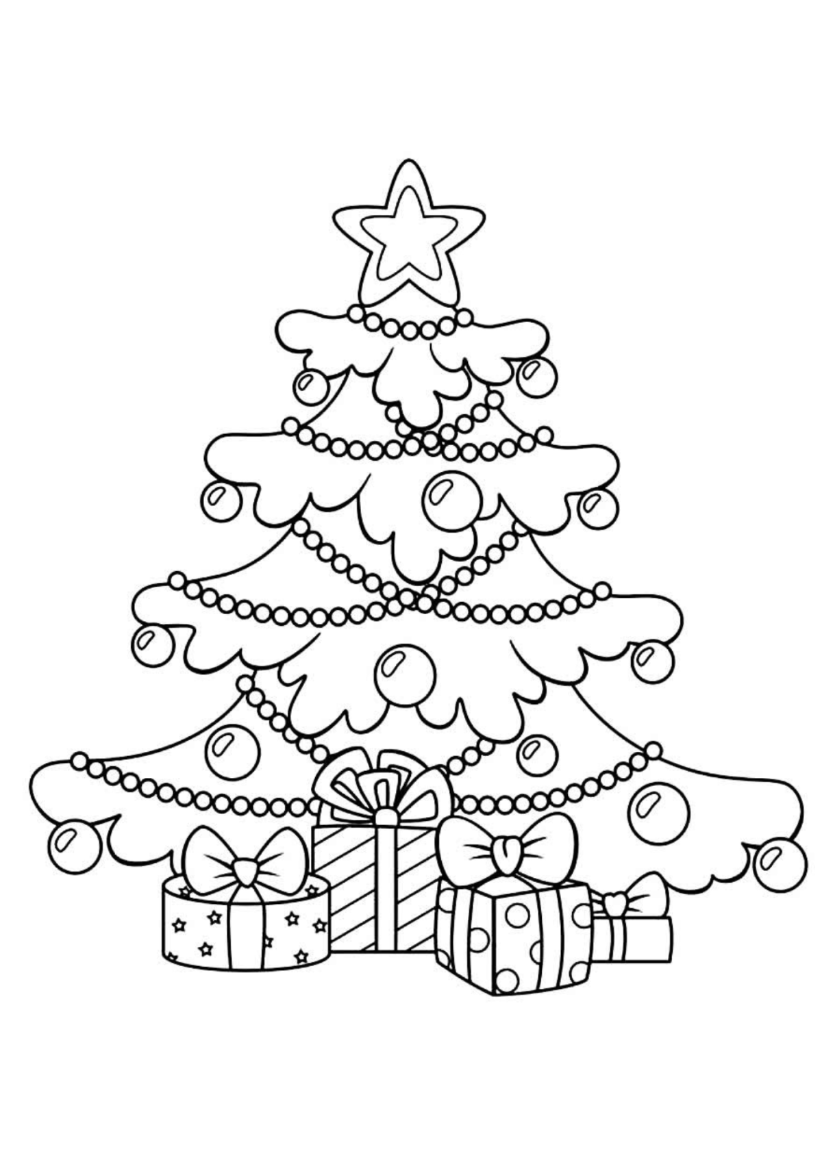 Desenho para Colorir Árvore de Natal