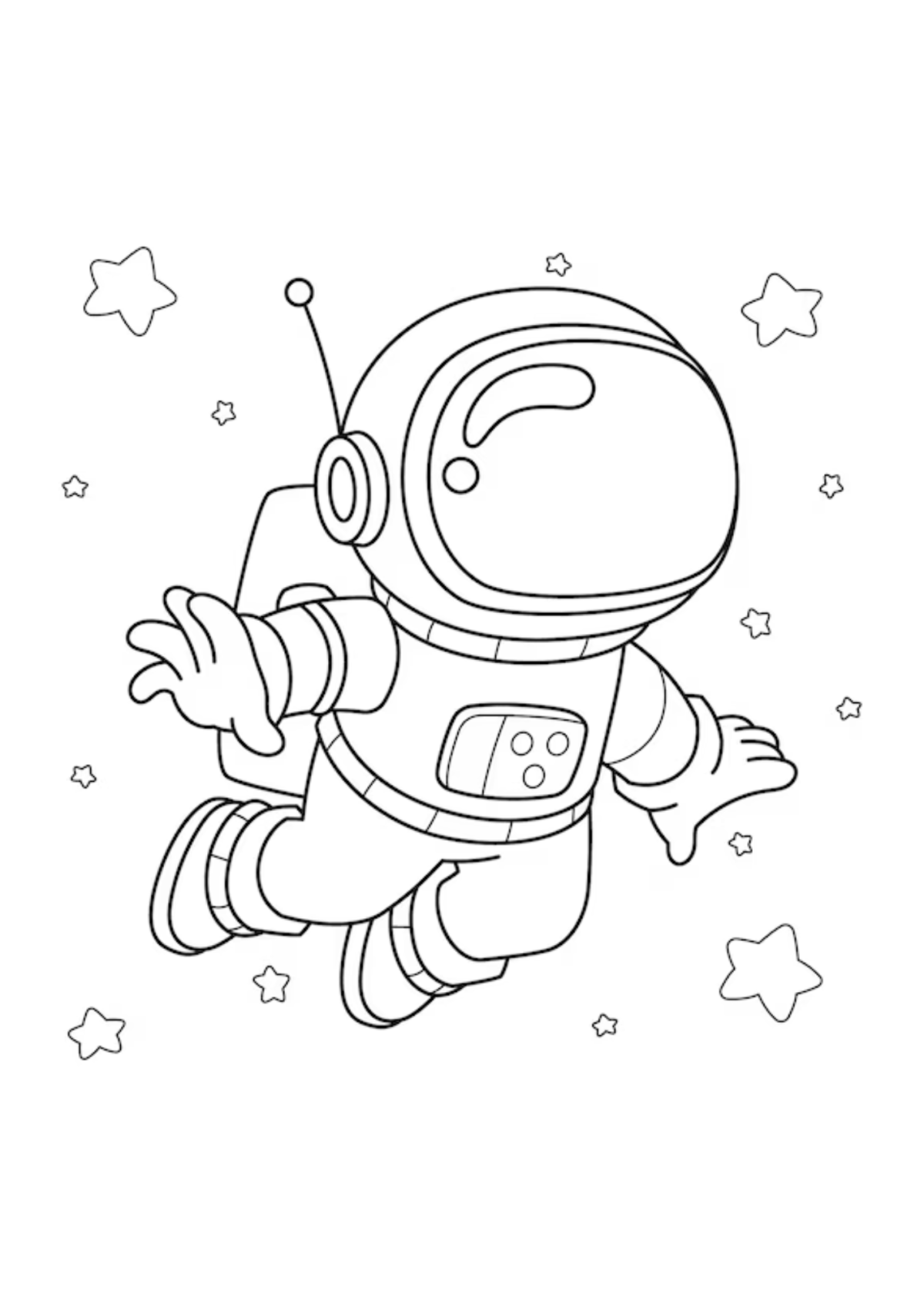 Desenho para Colorir Astronauta